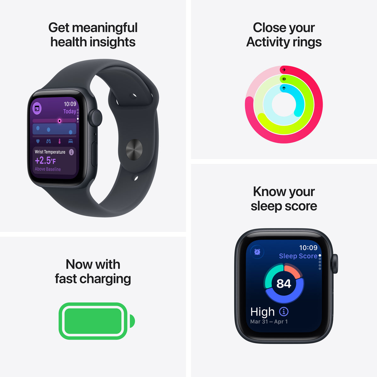 Apple Watch SE 3 GPS 40mm Starlight Aluminium Case with Starlight Sport Band - M/L