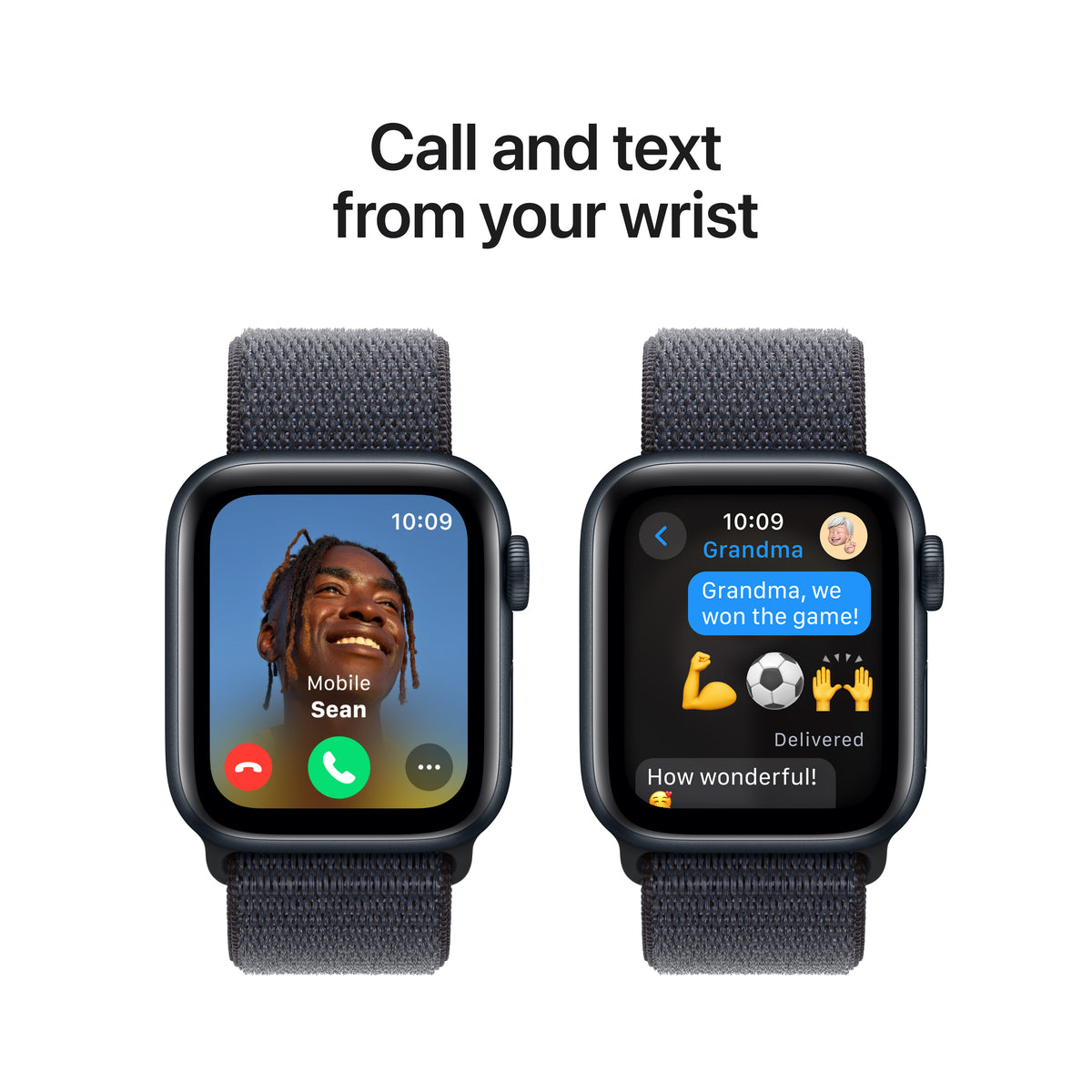 Apple Watch SE GPS 40mm Midnight Aluminium Case with Ink Sport Loop