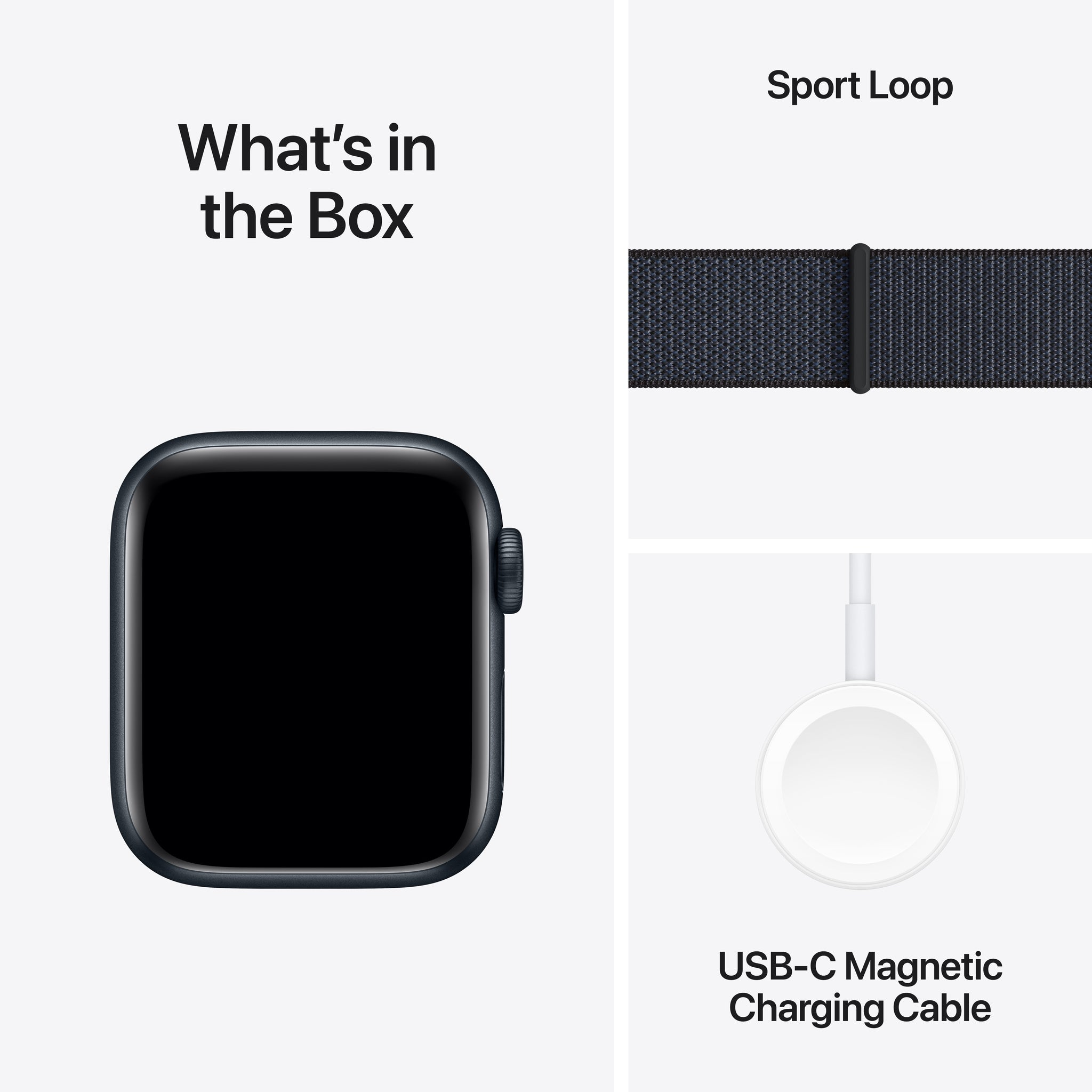 Apple Watch SE GPS 44mm Midnight Aluminium Case with Midnight Sp