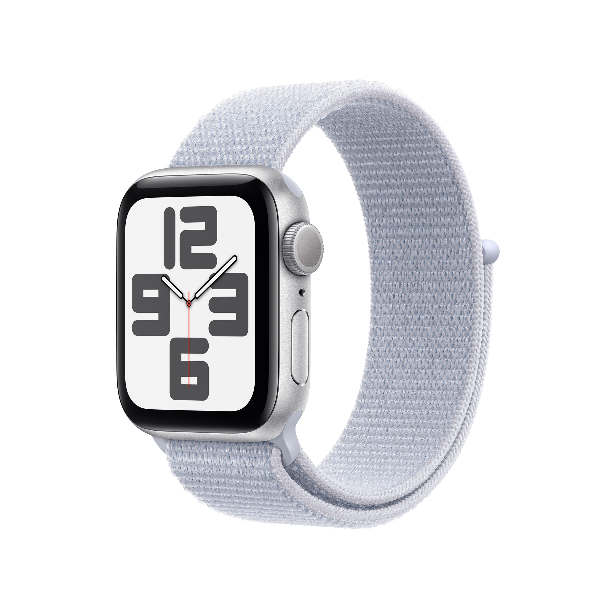 Apple Watch SE GPS 40mm Silver Aluminium Case with Blue Cloud Sport Loop iStore Botswana Online
