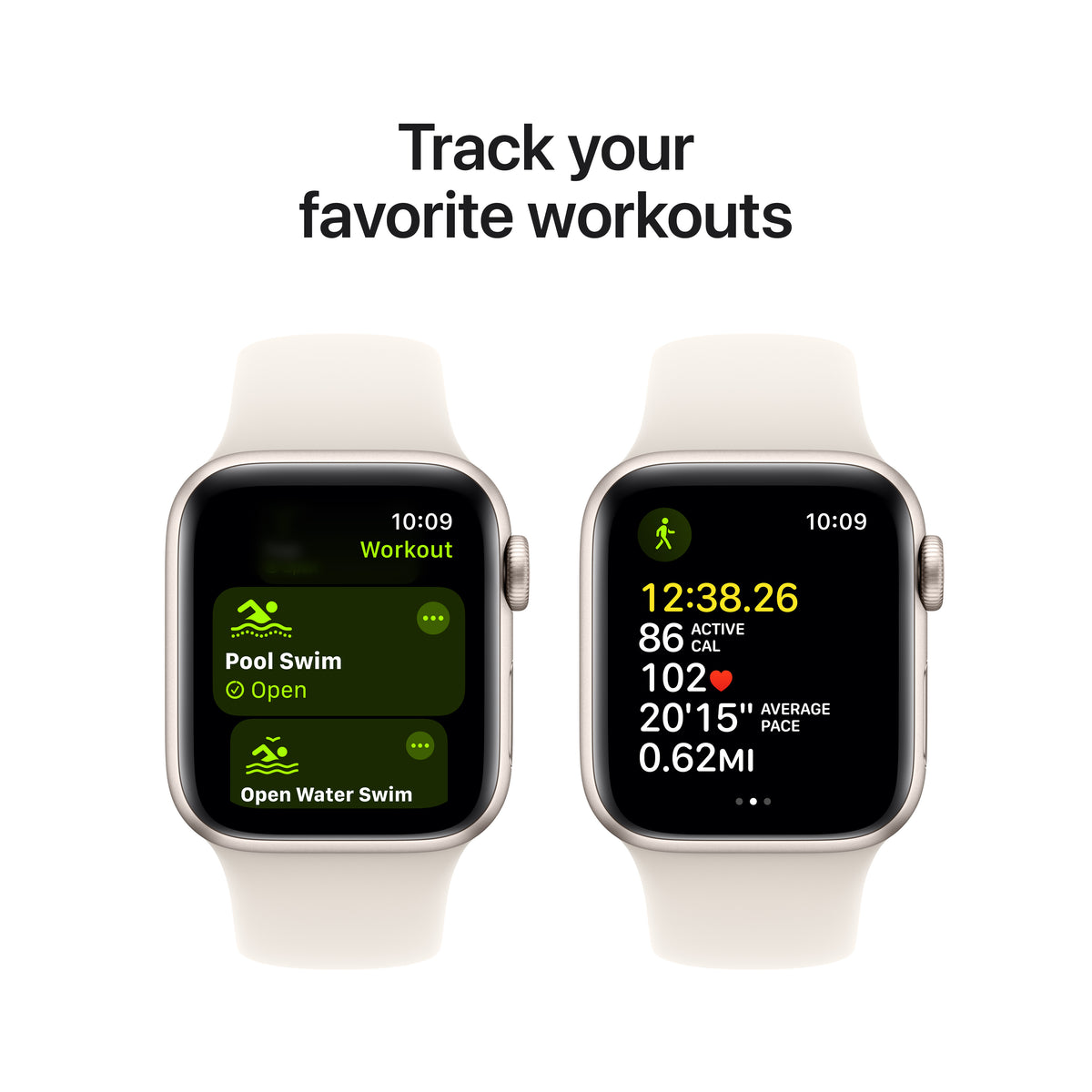Apple Watch SE GPS 40MM Starlight Aluminium case Starlight Sport M/L
