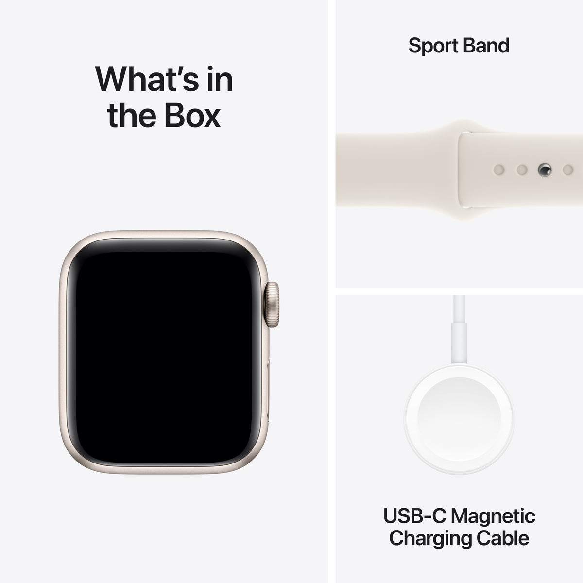 Apple Watch SE GPS 40MM Starlight Aluminium case Starlight Sport M/L