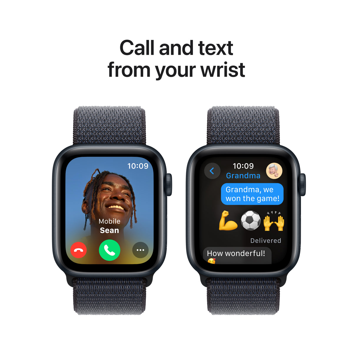 Apple Watch SE GPS 44mm Midnight Aluminium case Ink Sport
