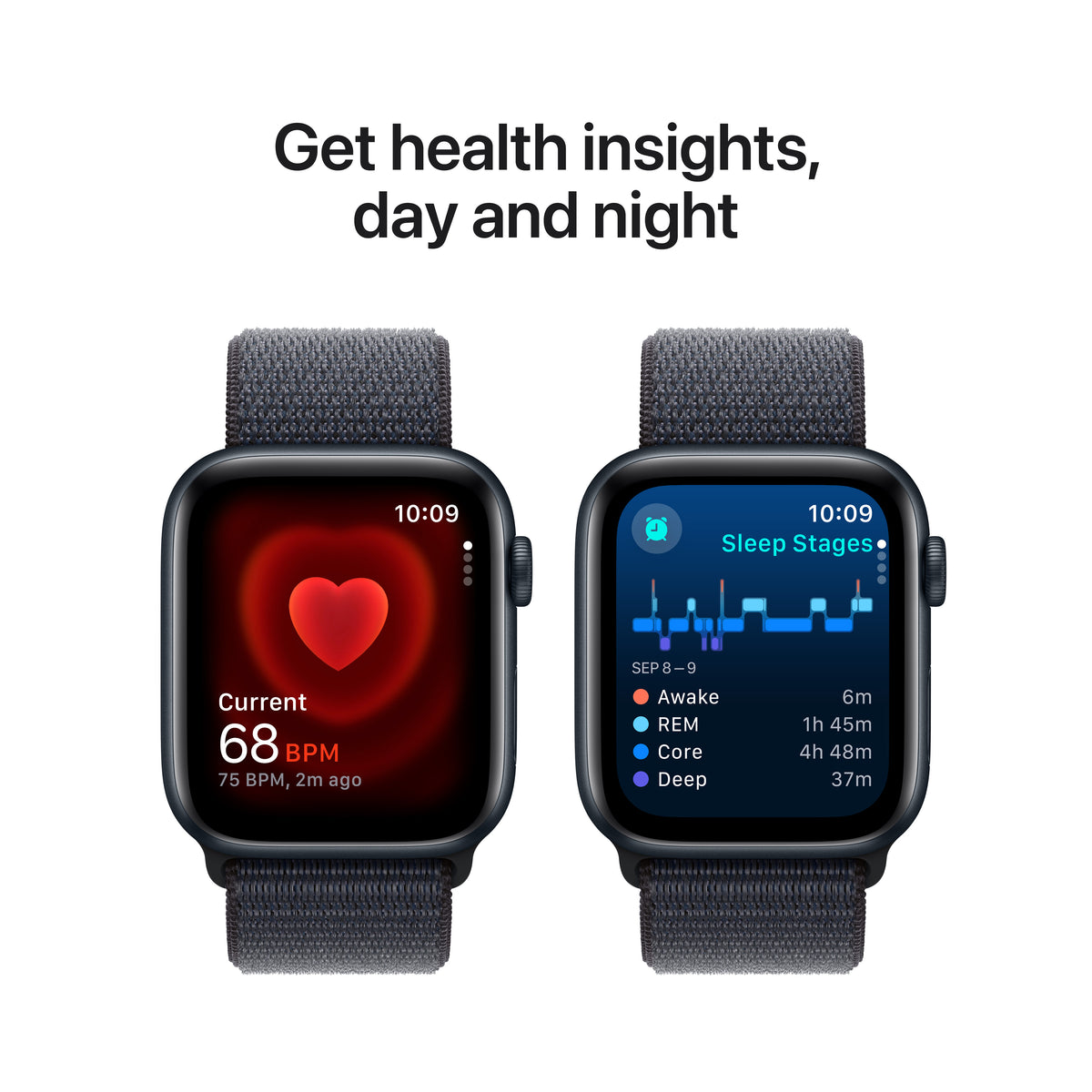 Apple Watch SE GPS 44mm Midnight Aluminium case Ink Sport