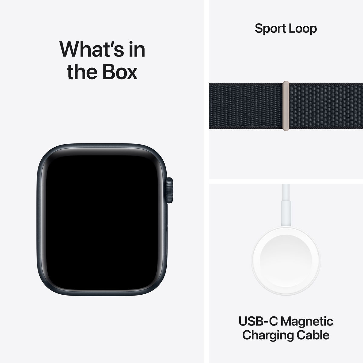 Apple Watch SE 44mm Midnight Aluminium Case With Midnight Sport Loop S/L - GPS