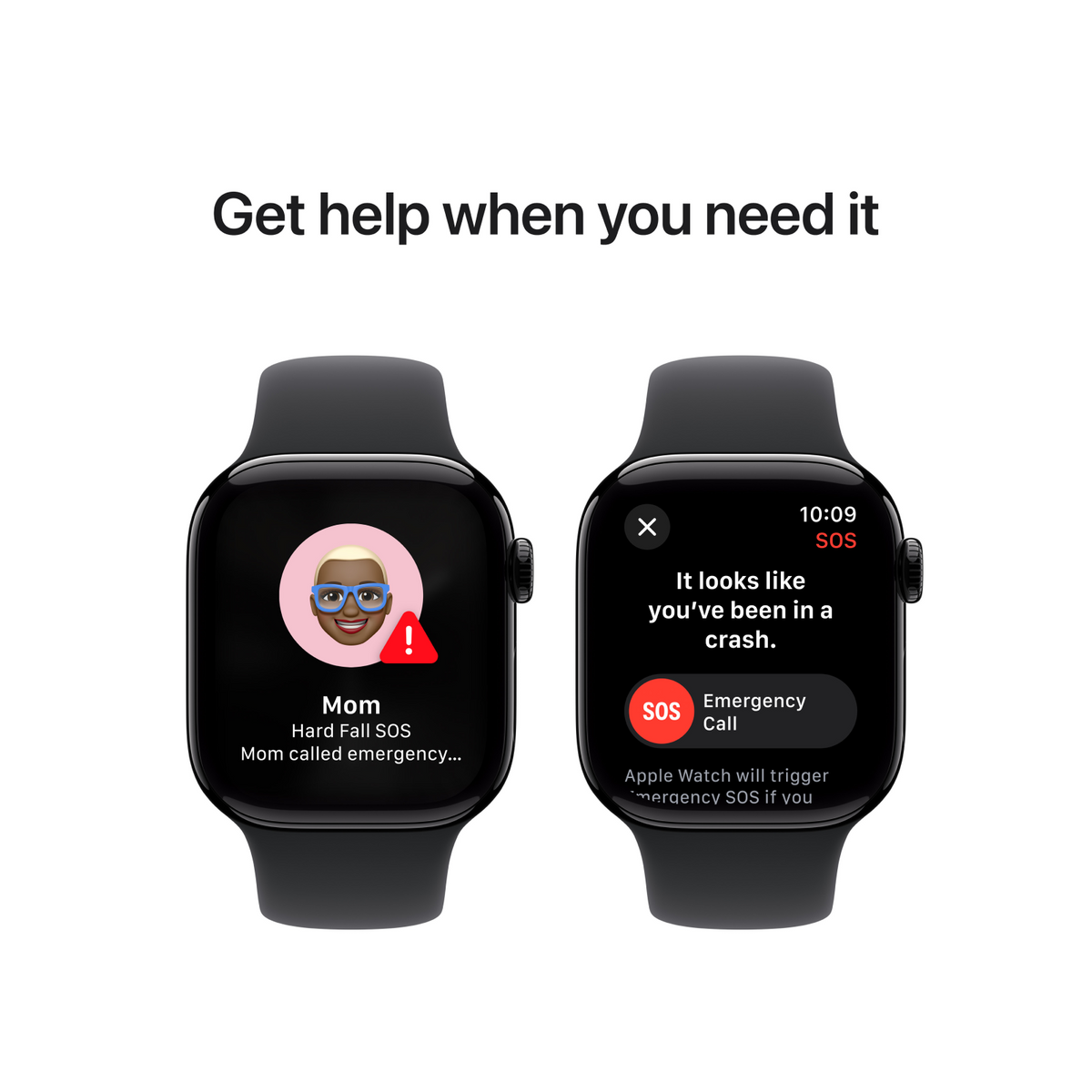Apple Watch Series 10 GPS 42mm Jet Black Aluminium Case with Black Sport Band - M/L