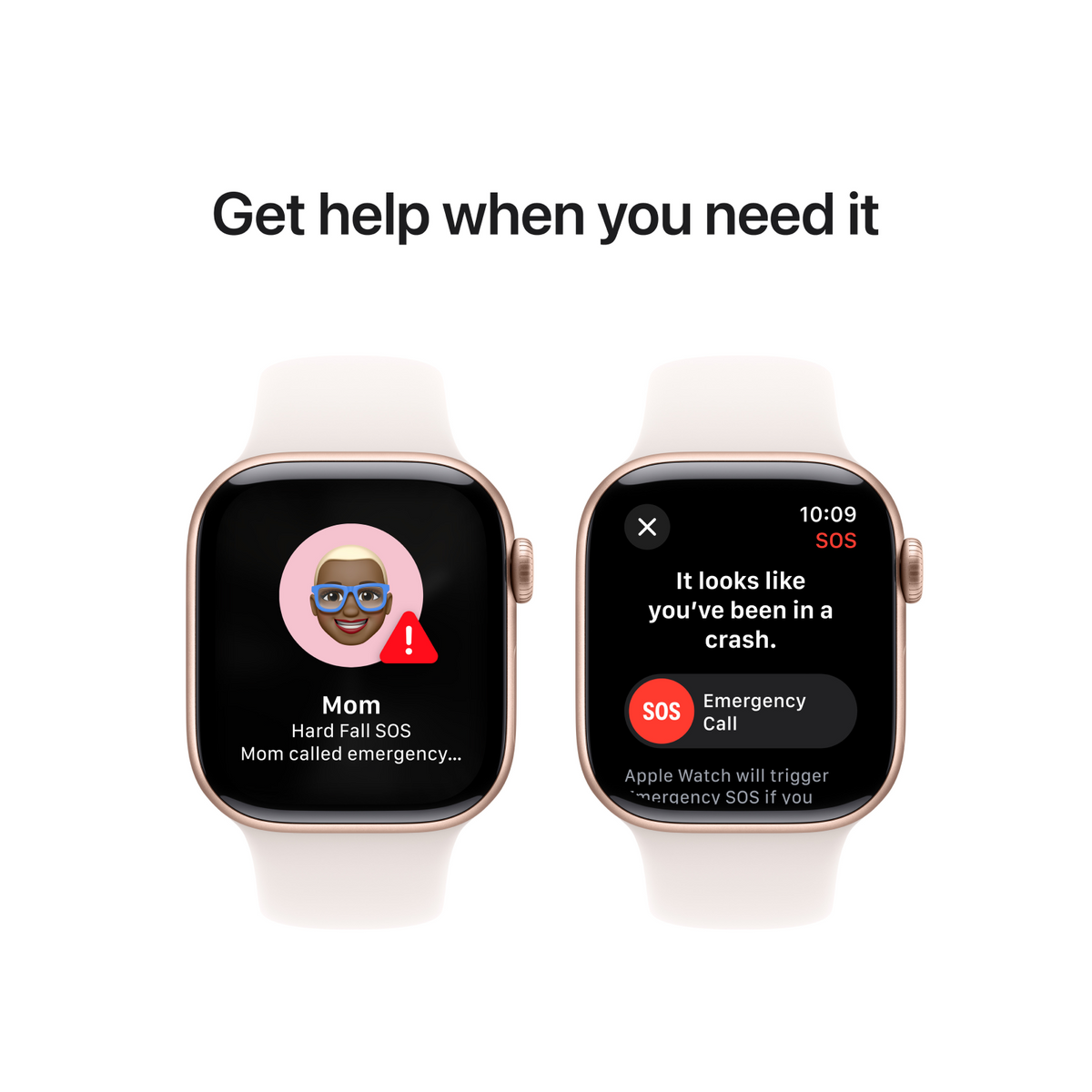 Apple Watch Series 10 GPS 42mm Rose Gold Aluminium Case with Light Blush Sport Band - S/M