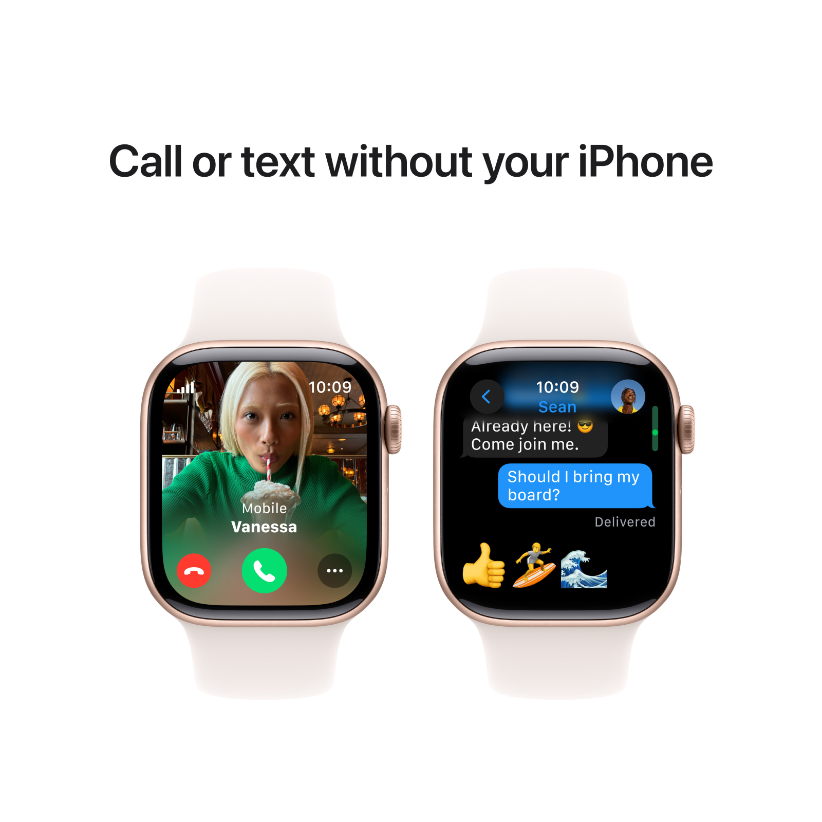 Apple Watch Series 10 GPS 42mm Rose Gold Aluminium Case with Light Blush Sport Band M L iStore Botswana Online
