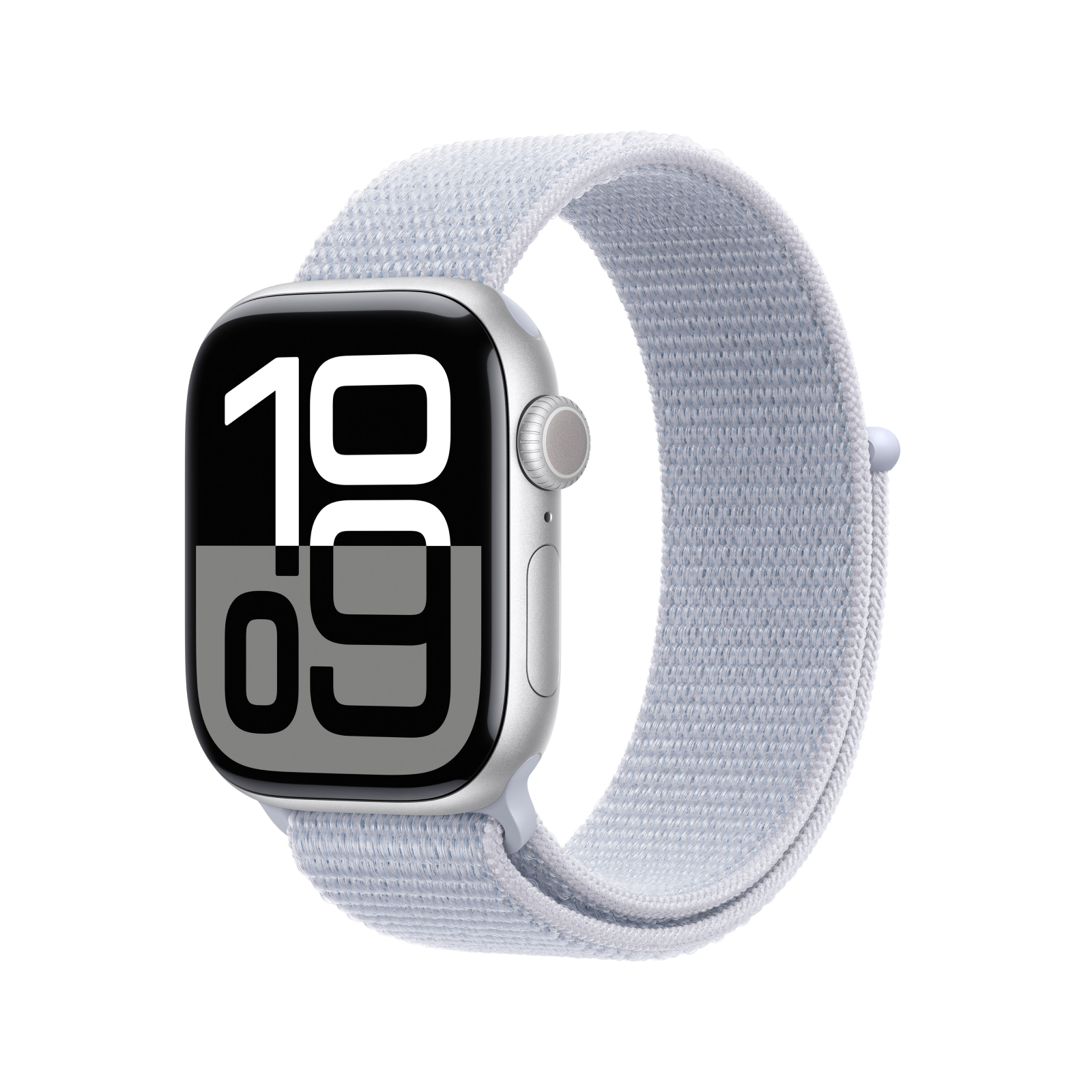 Apple Watch Series 10 GPS 42mm Silver Aluminium Case with Blue Cloud Sport Loop iStore Botswana Online