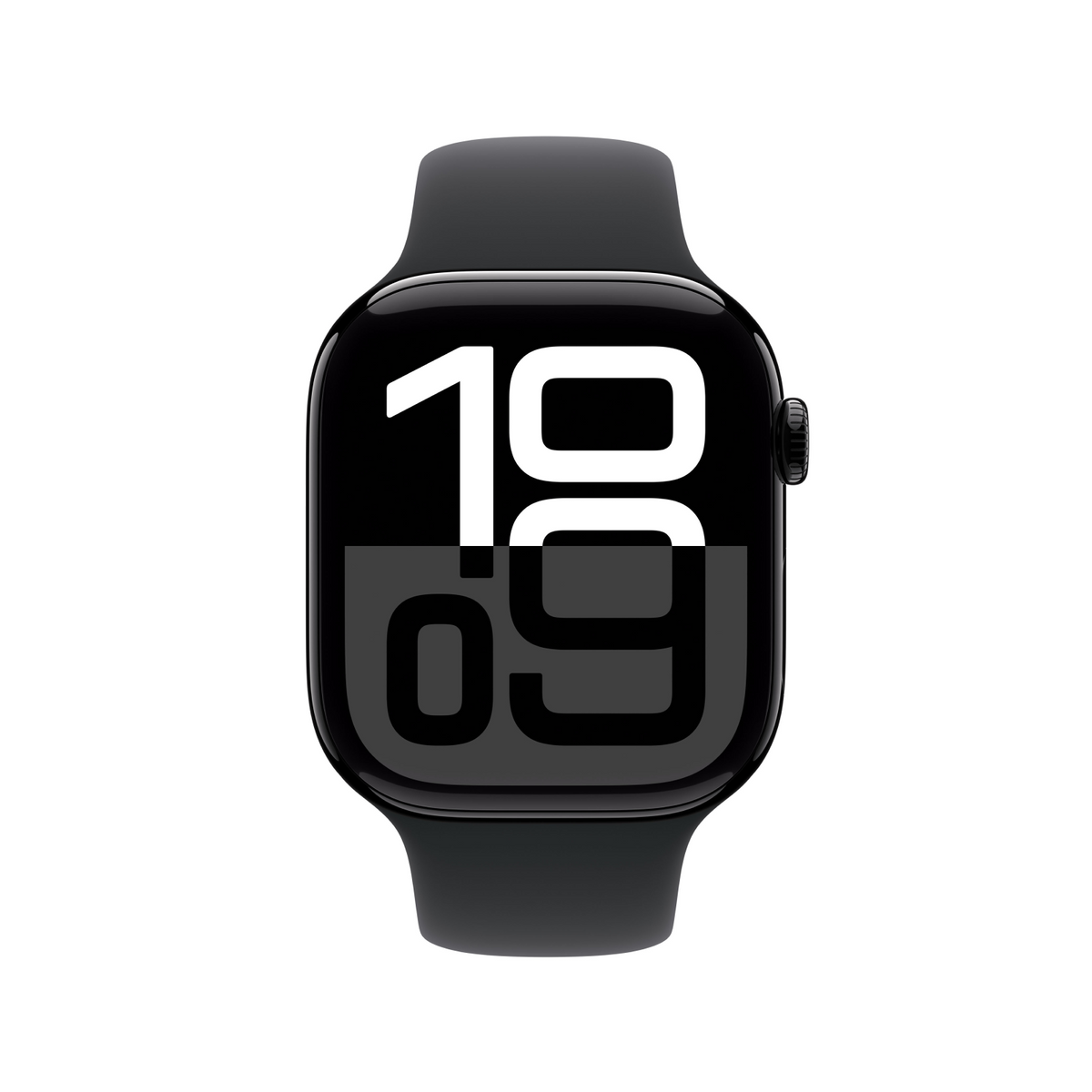 Apple Watch Series 10 GPS 46mm Jet Black Aluminium Case with Black Sport Band - M/L