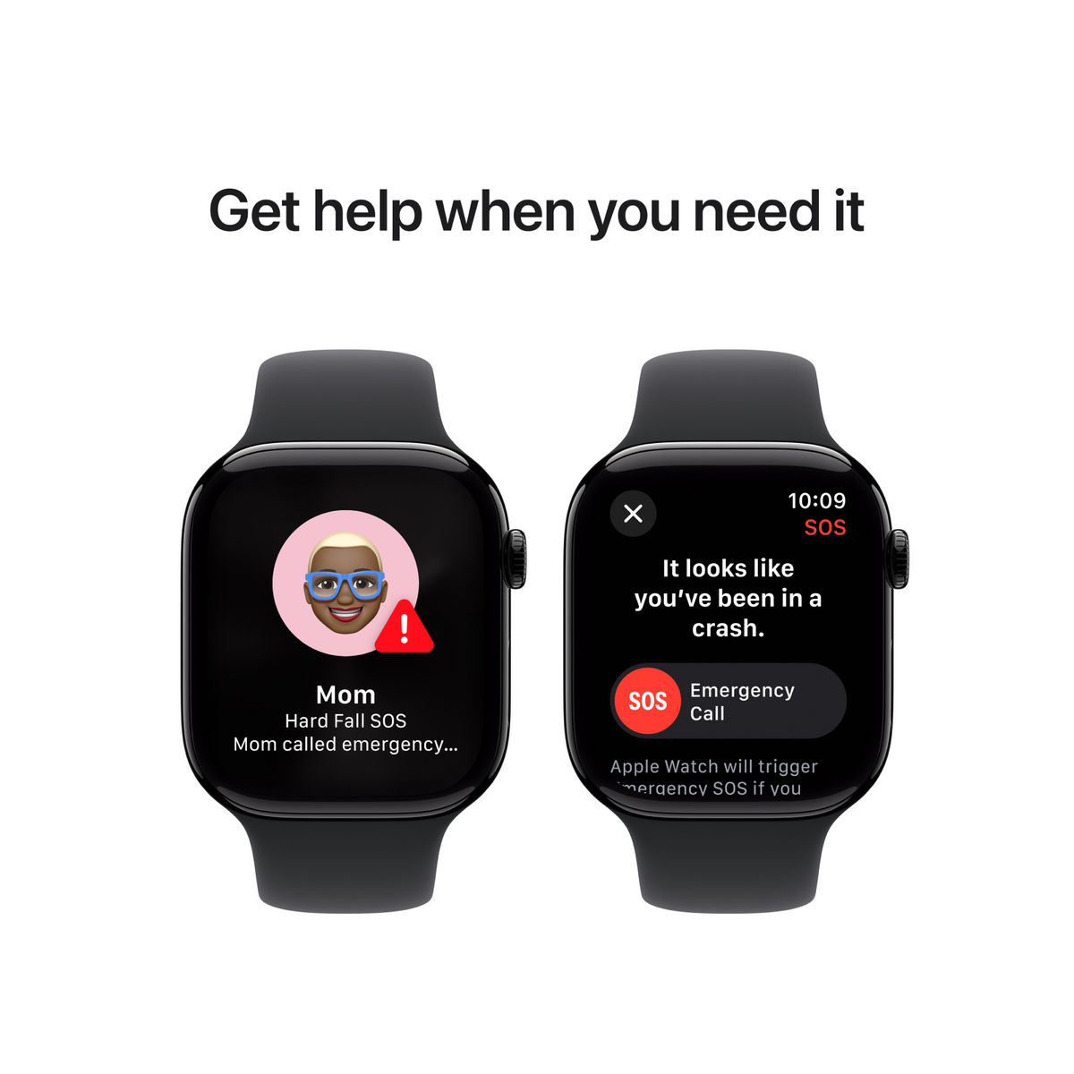 Apple Watch Series 10 GPS 46mm Jet Black Aluminium Case with Black Sport Band - M/L