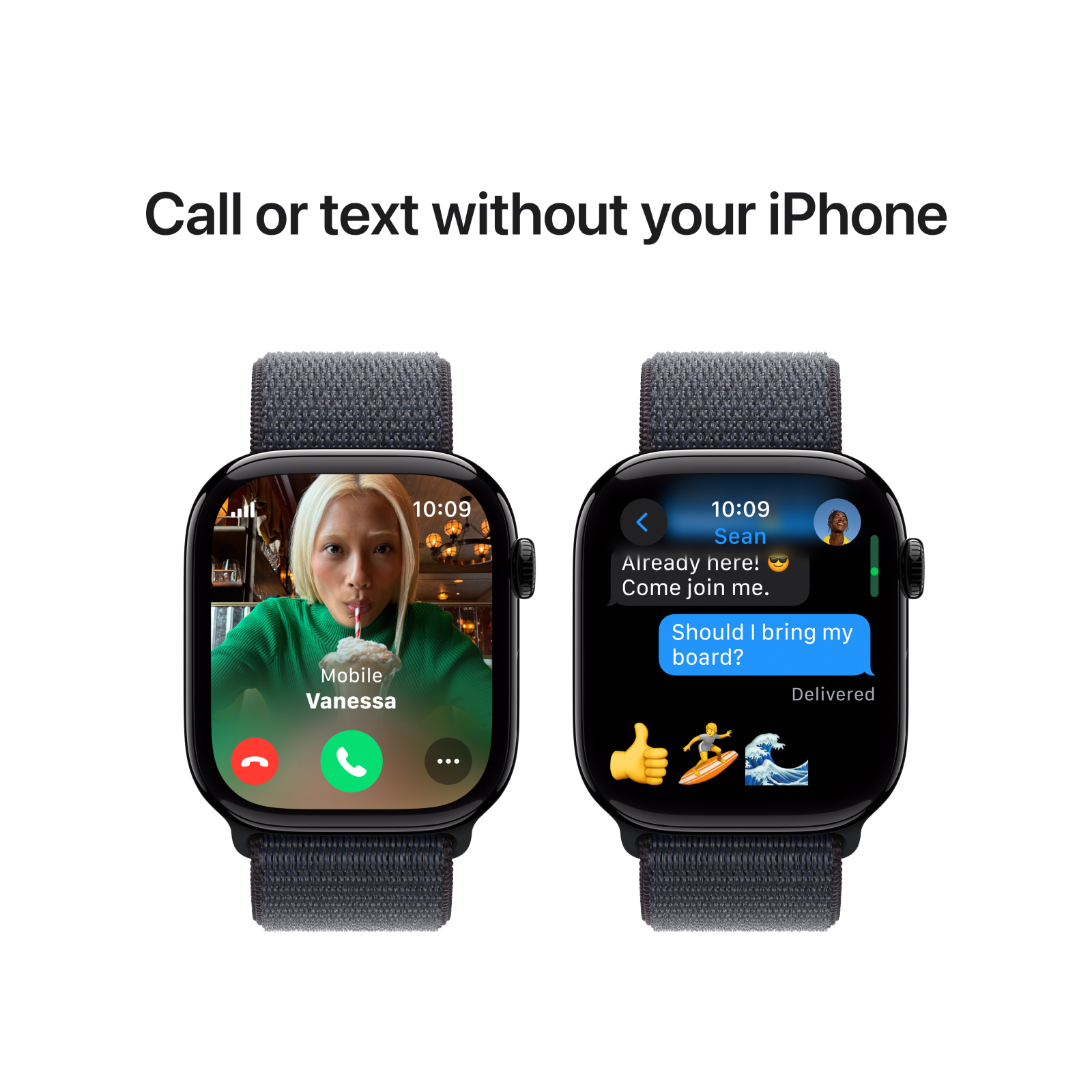 Apple Watch Series 10 GPS 46mm Jet Black Aluminium Case with Ink Sport Loop iStore Botswana Online