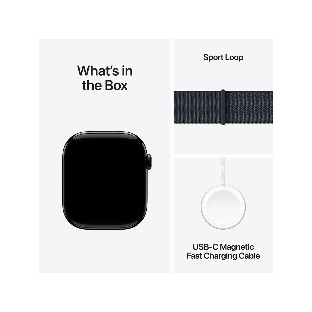 Apple Watch Series 10 GPS 46mm Jet Black Aluminium Case with Ink Sport Loop