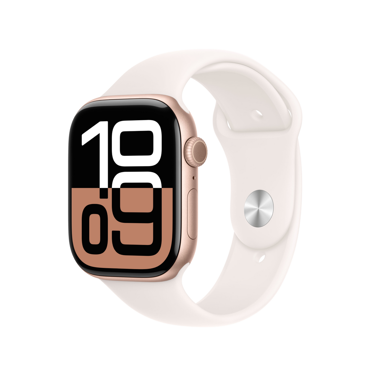 Apple Watch Series 10 GPS 46mm Rose Gold Aluminium Case with Light Blush Sport Band - M/L