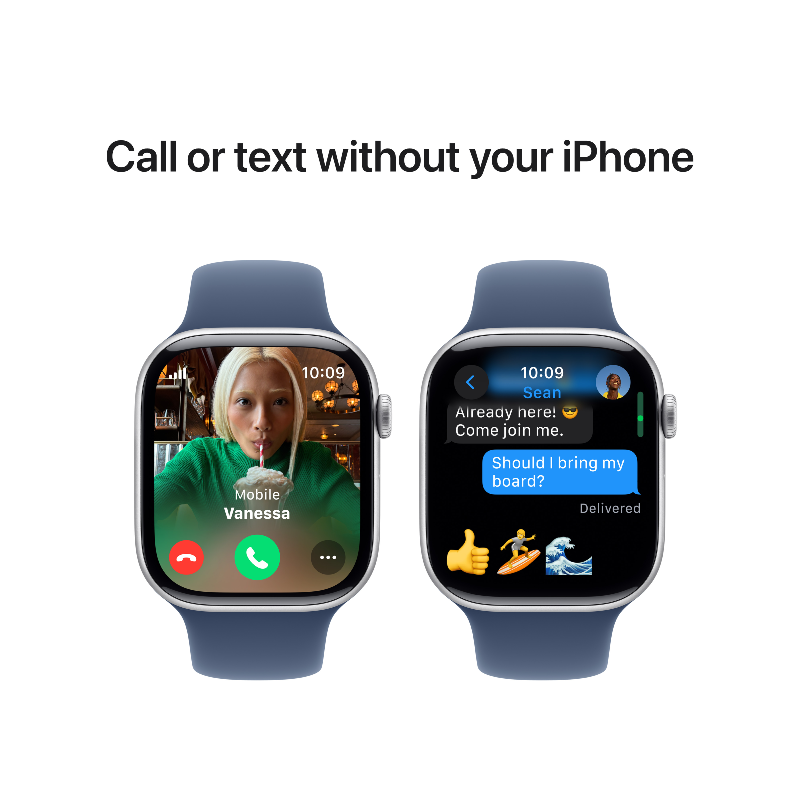 Apple Watch Series 10 GPS 46mm Silver Aluminium Case with Denim Sport Band S M iStore Botswana Online