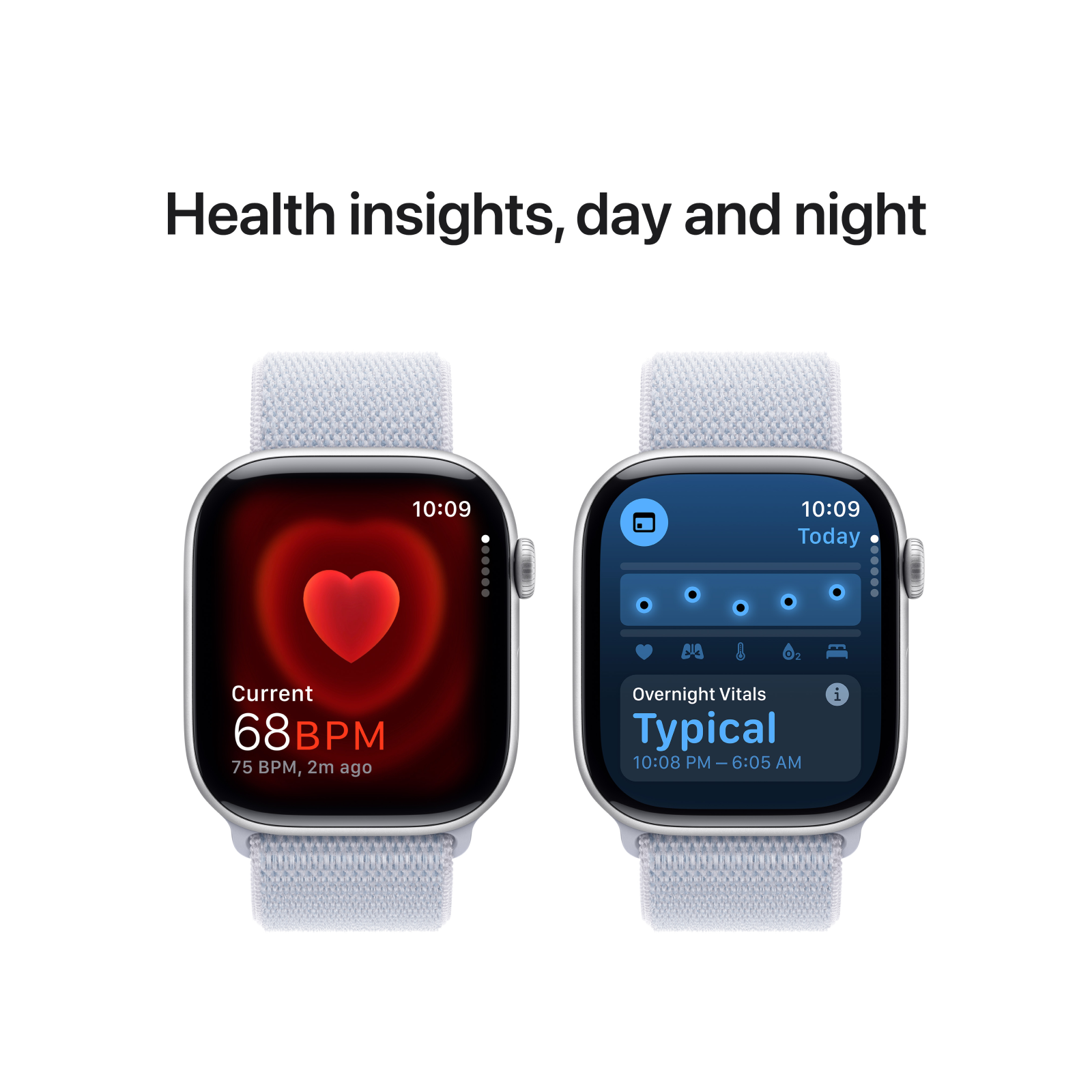 Apple Watch Series 10 GPS 46mm Silver Aluminium Case with Blue Cloud S