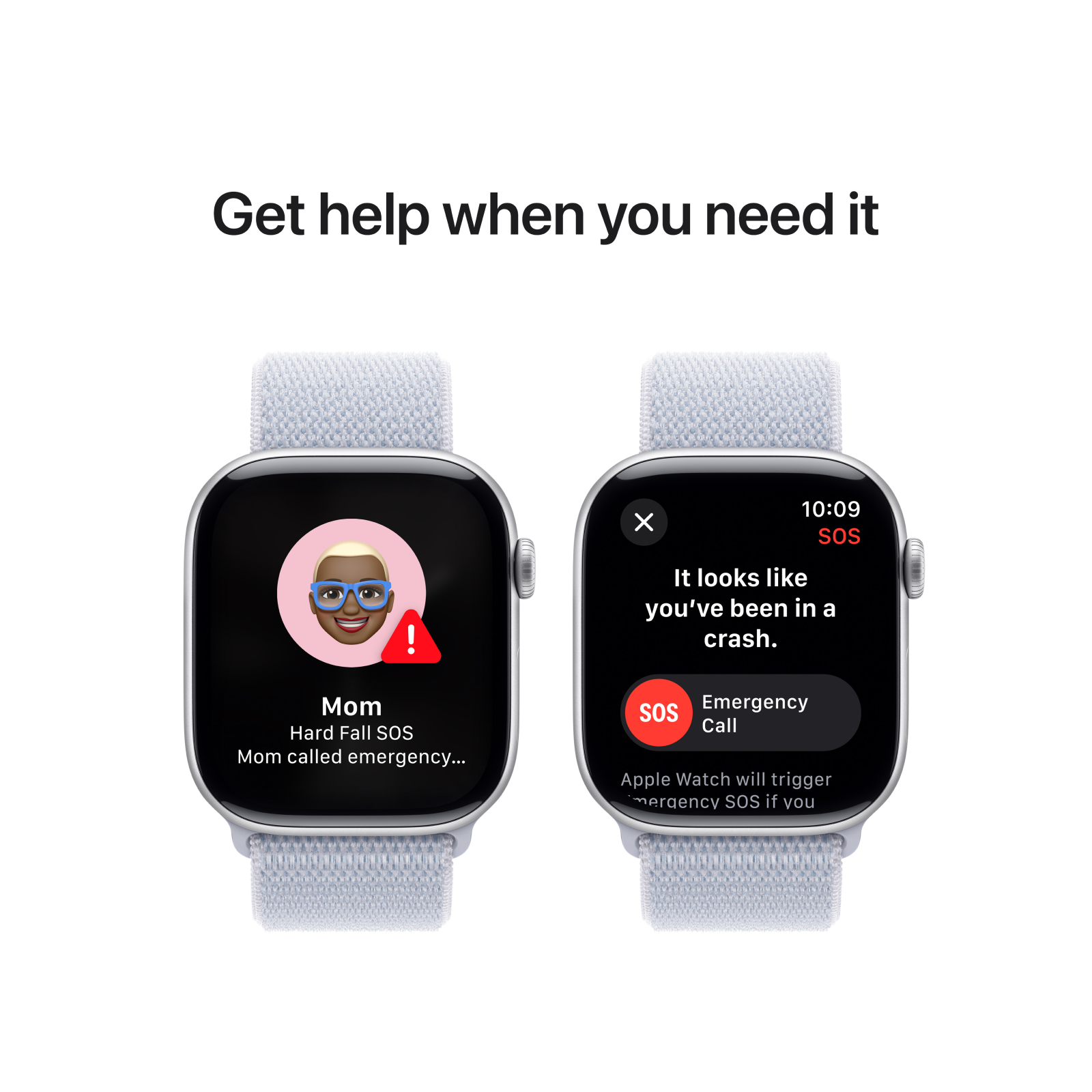 Apple Watch Series 10 GPS 46mm Silver Aluminium Case with Blue Cloud S