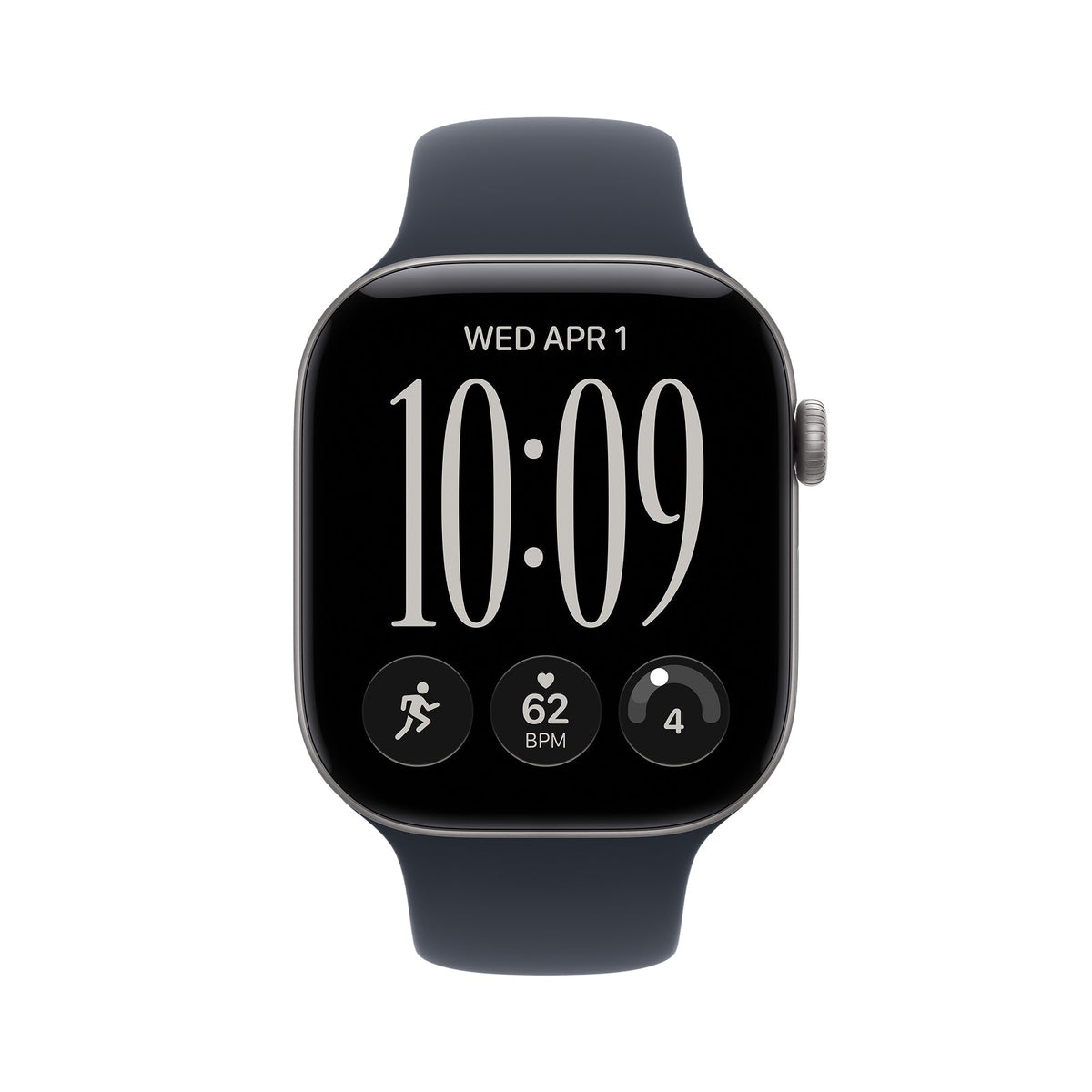 Apple Watch Series 12 GPS 46mm Space Grey Aluminium Case with Navy Blue Sport Band - S/M