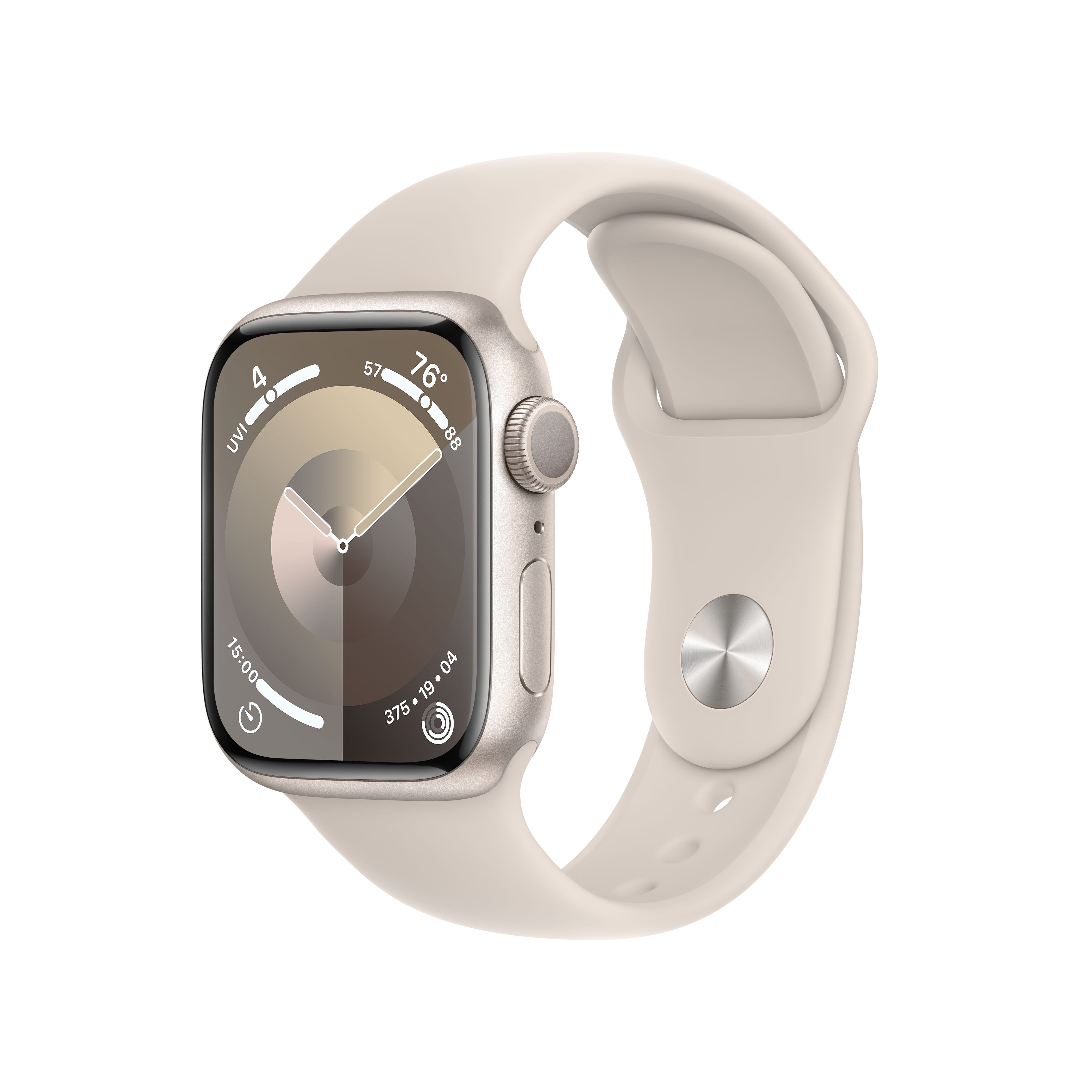 Apple Watch Series 9 GPS 41mm Starlight Aluminium Case with Starlight Sport Band M L iStore Botswana Online