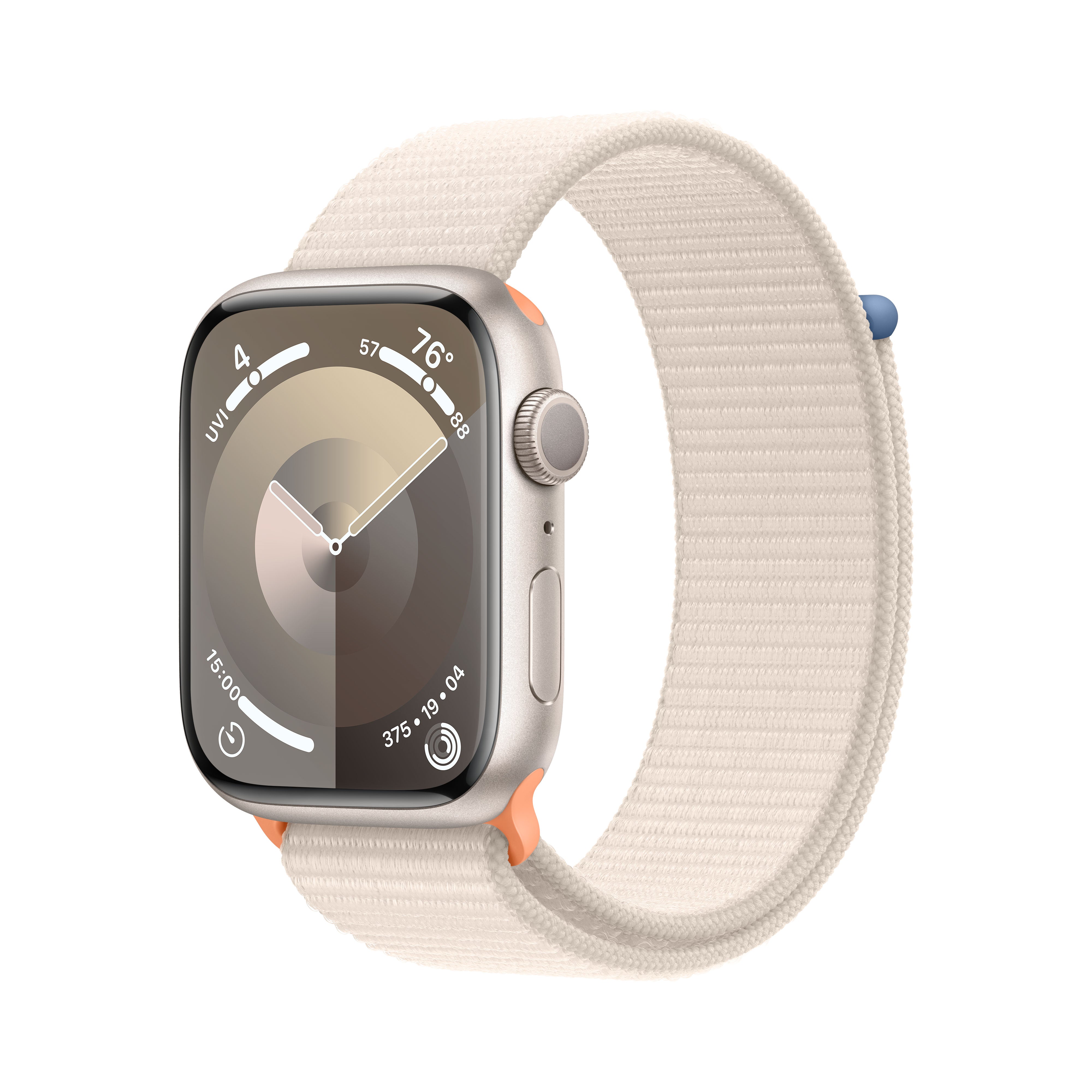 Apple Watch Series 9 GPS 45mm Starlight Aluminium Case with Starlight Sport Loop iStore Botswana Online