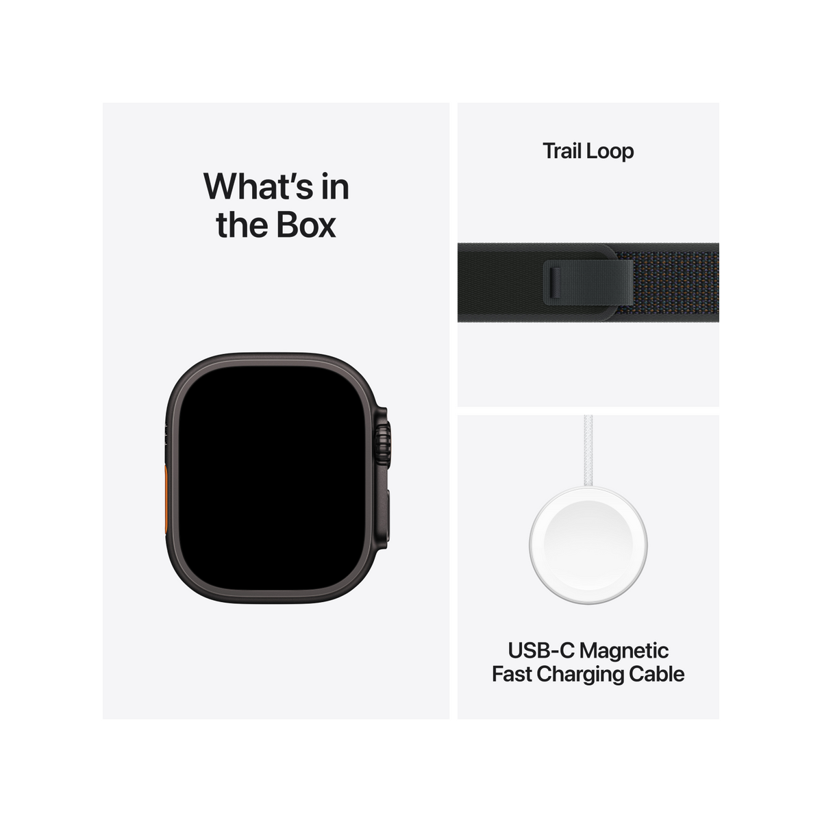 Apple Watch Ultra 2 GPS + Cellular 49mm Black Titanium Case with Black Trail Loop - M/L