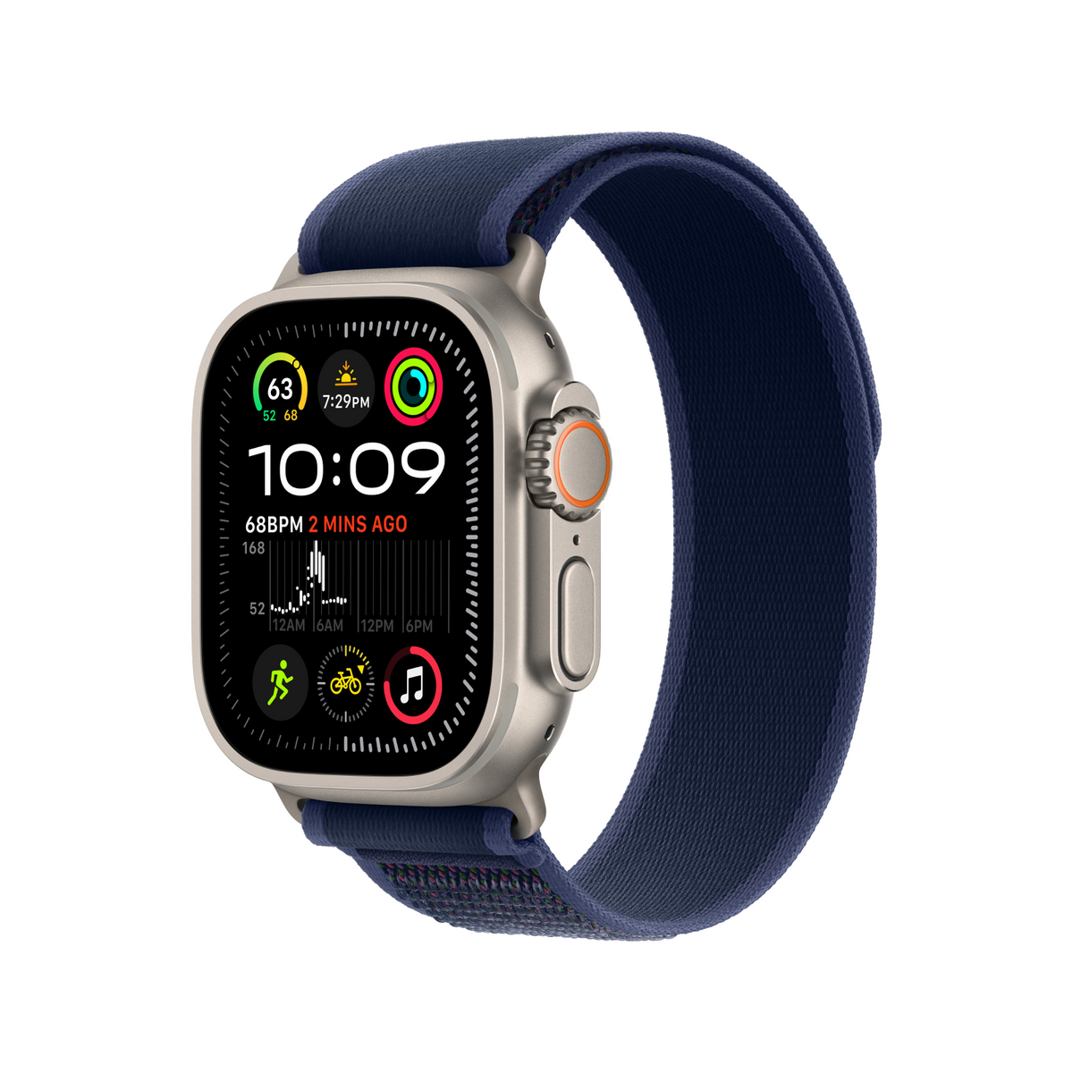 Apple Watch Ultra 2 GPS + Cellular 49mm Natural Titanium Case with Blue Trail Loop - S/M