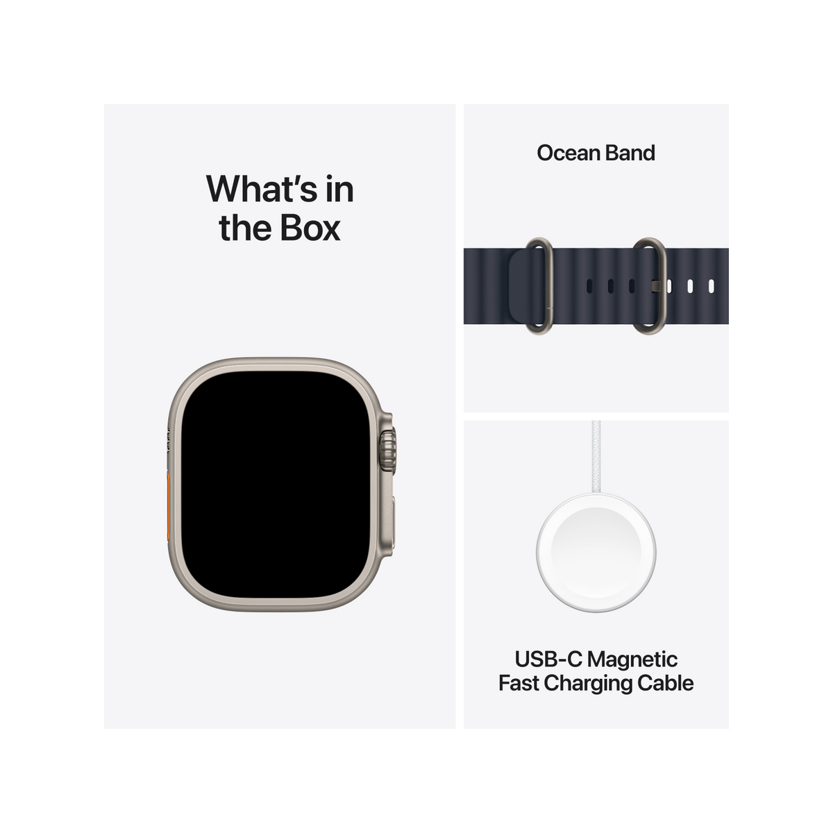 Apple Watch Ultra 2 GPS + Cellular 49mm Natural Titanium Case with Blue Trail Loop - S/M