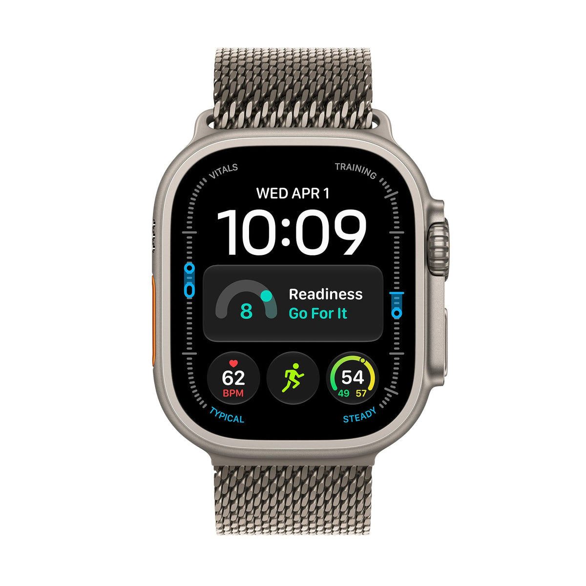 Apple Watch Ultra 4 GPS + Cellular 49mm Black Titanium Case with Black Titanium Milanese Loop - S