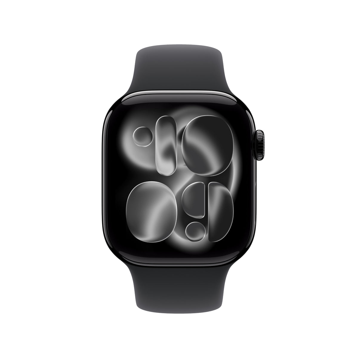 Apple Watch Series 11 GPS 42mm Jet Black Aluminium Case with Black Sport Band - M/L