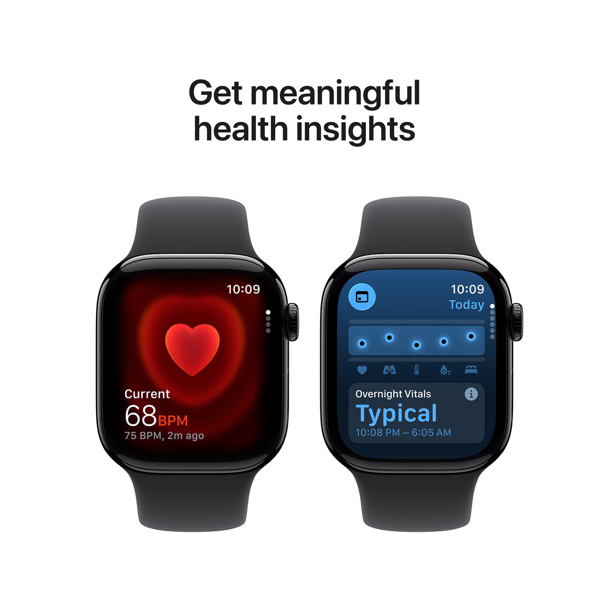 Apple Watch Series 11 GPS 42mm Jet Black Aluminium Case with Black Sport Band - M/L