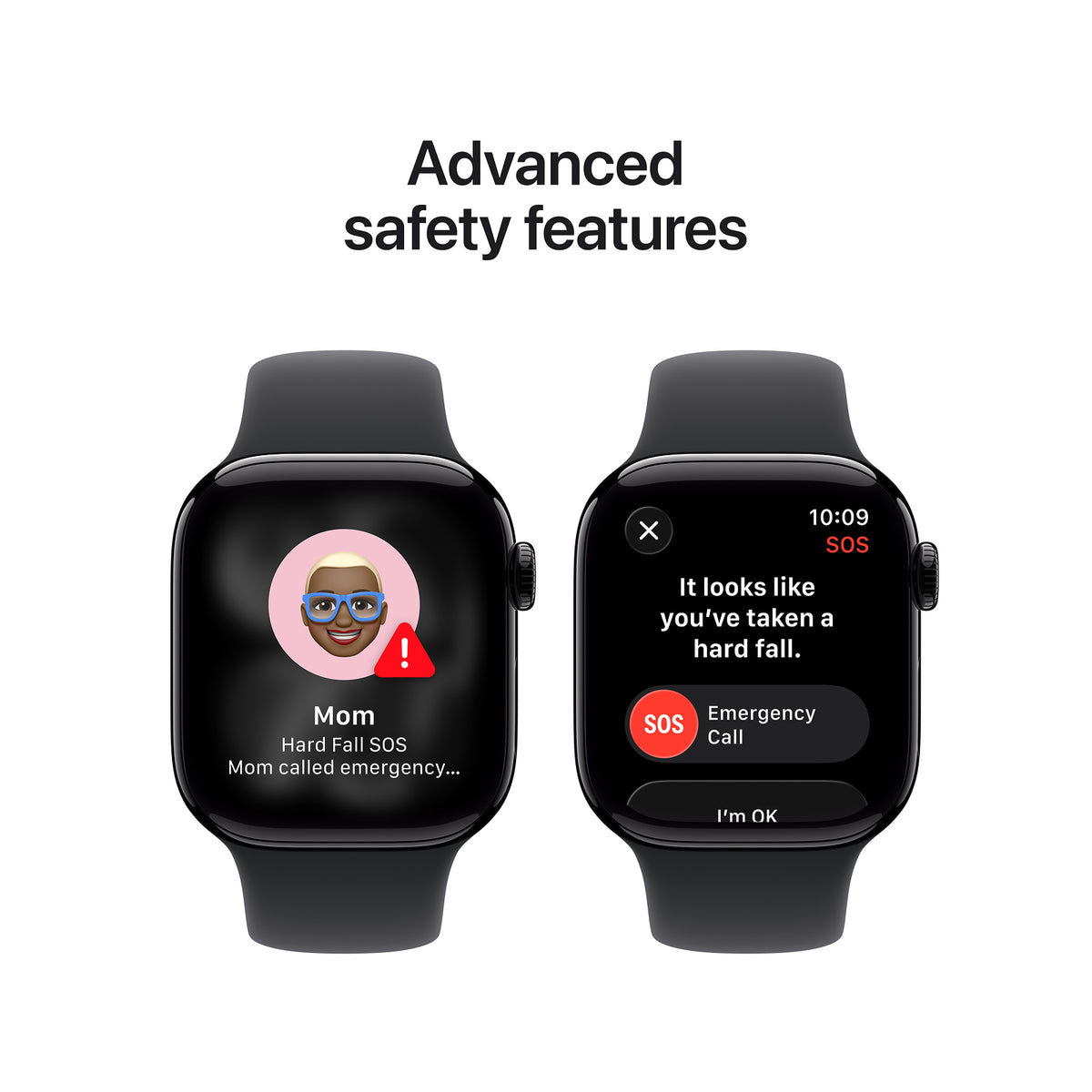 Apple Watch Series 11 GPS 42mm Jet Black Aluminium Case with Black Sport Band - M/L