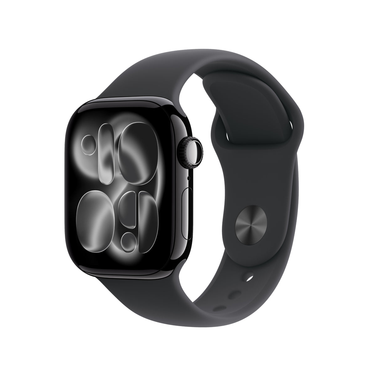 Apple Watch Series 11 GPS 46mm Jet Black Aluminium Case with Black Sport Band - S/M