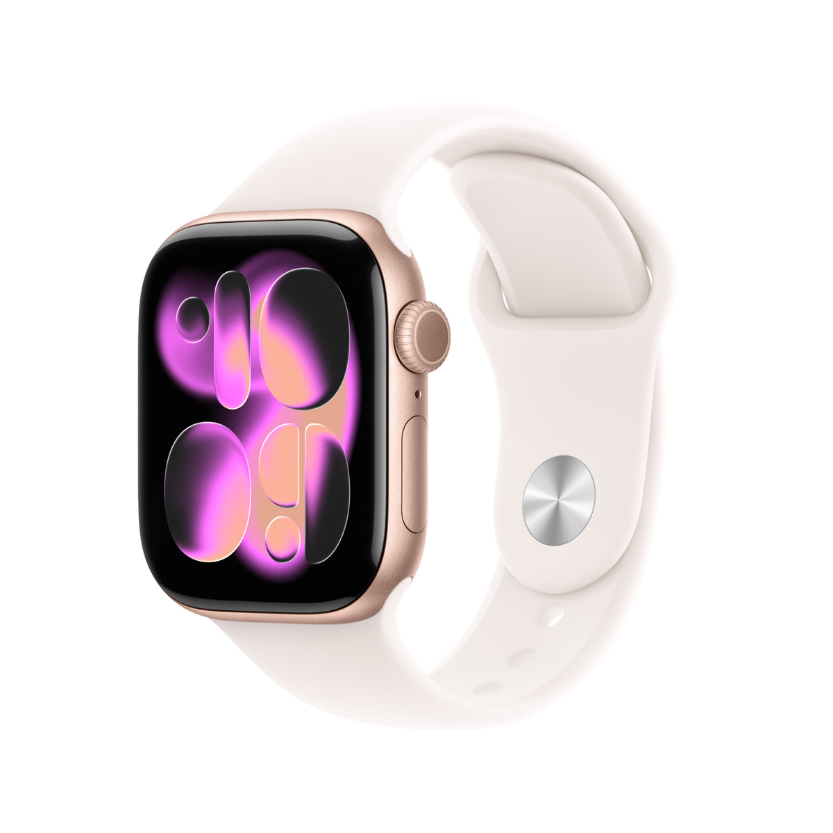 Apple Watch Series 11 GPS 46mm Rose Gold Aluminium Case with Light Blush Sport Band - M/L