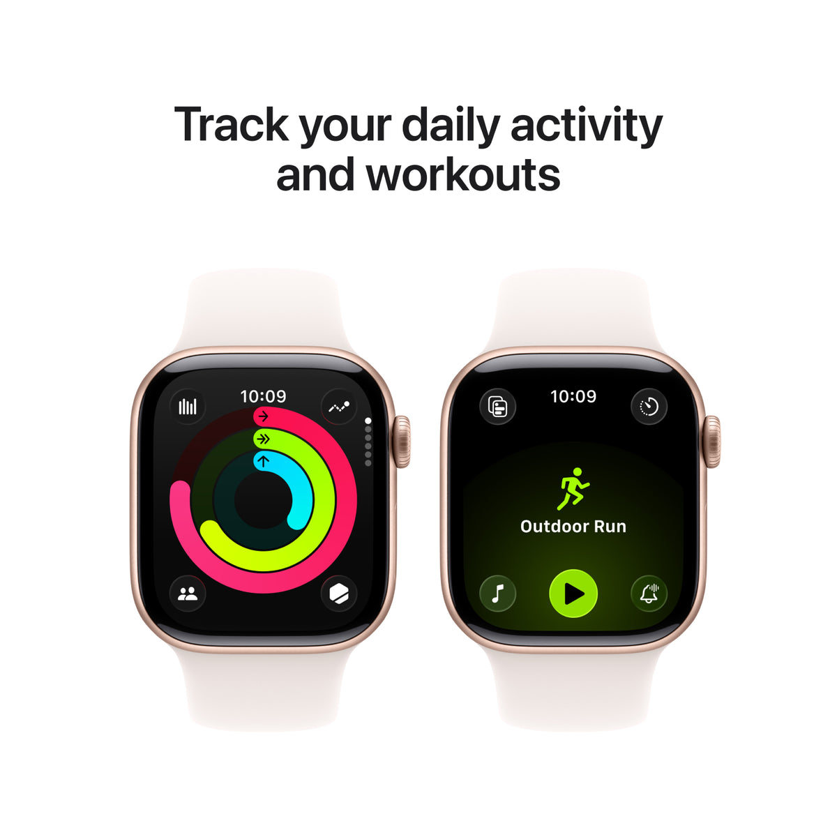 Apple Watch Series 11 GPS 46mm Rose Gold Aluminium Case with Light Blush Sport Band - S/M