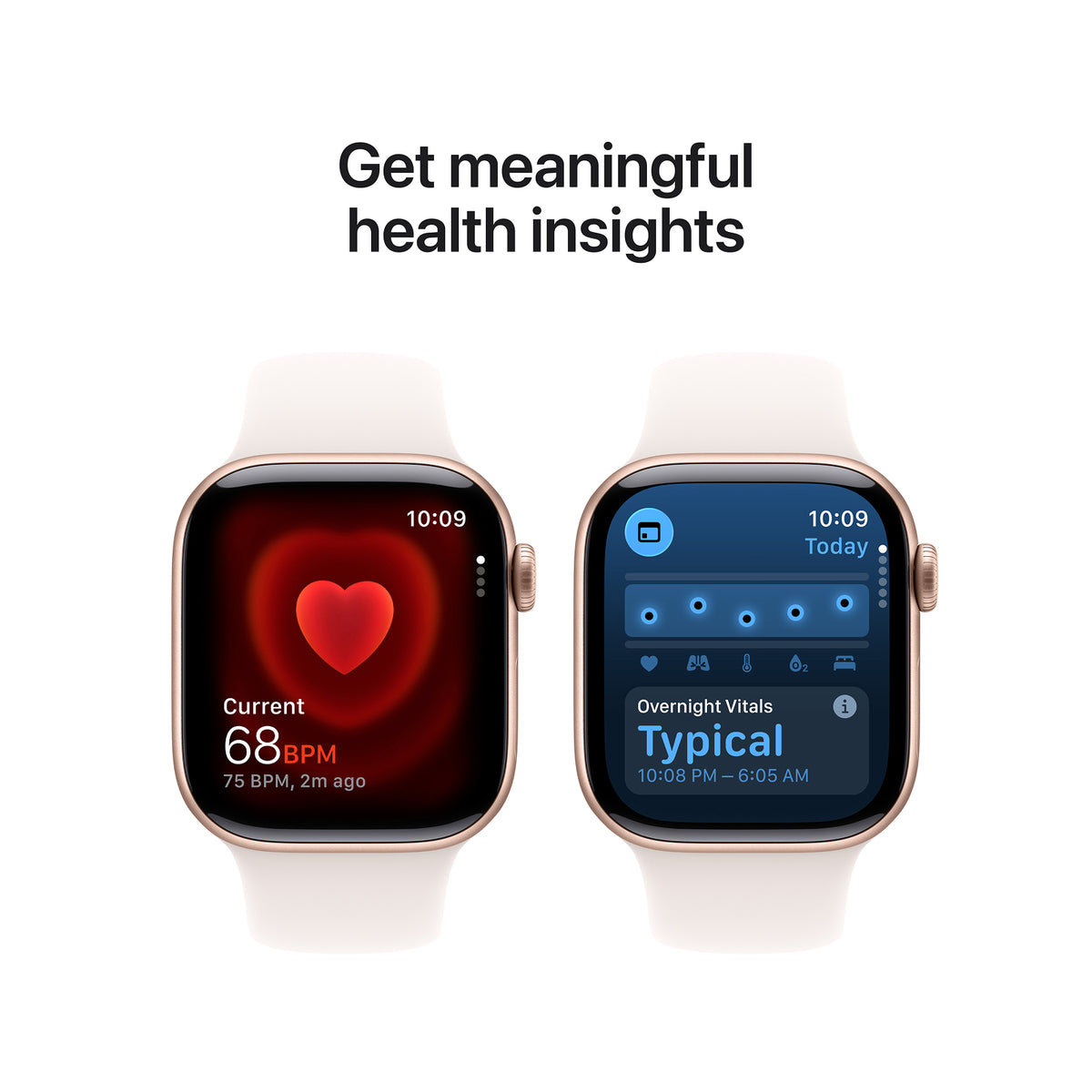 Apple Watch Series 11 GPS 46mm Rose Gold Aluminium Case with Light Blush Sport Band - M/L