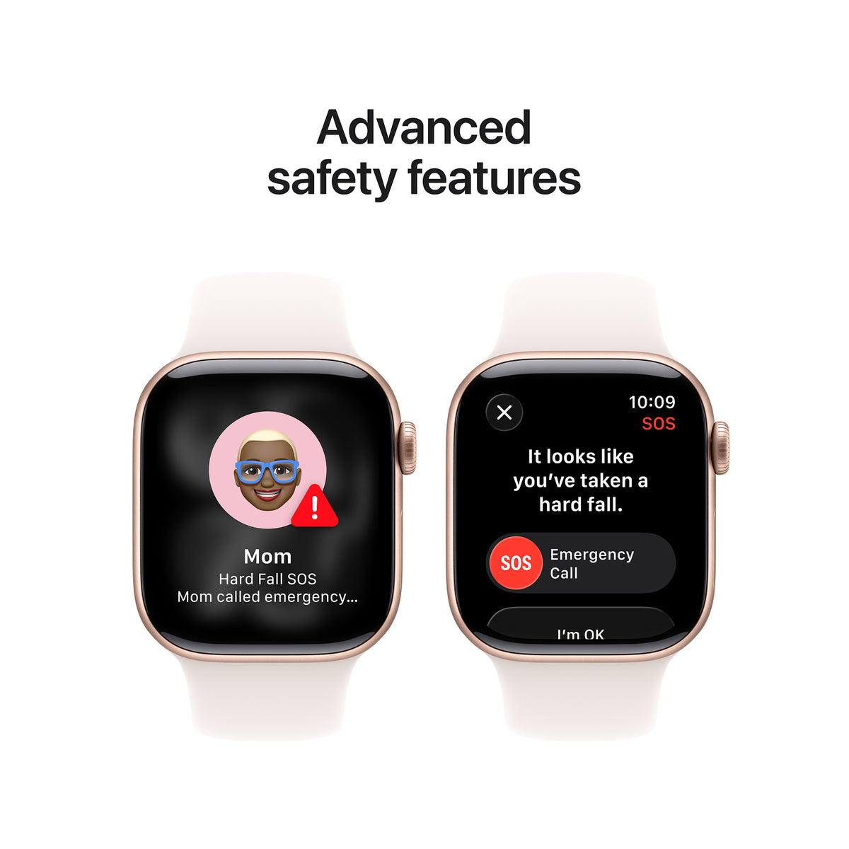 Apple Watch Series 11 GPS 46mm Rose Gold Aluminium Case with Light Blush Sport Band - M/L