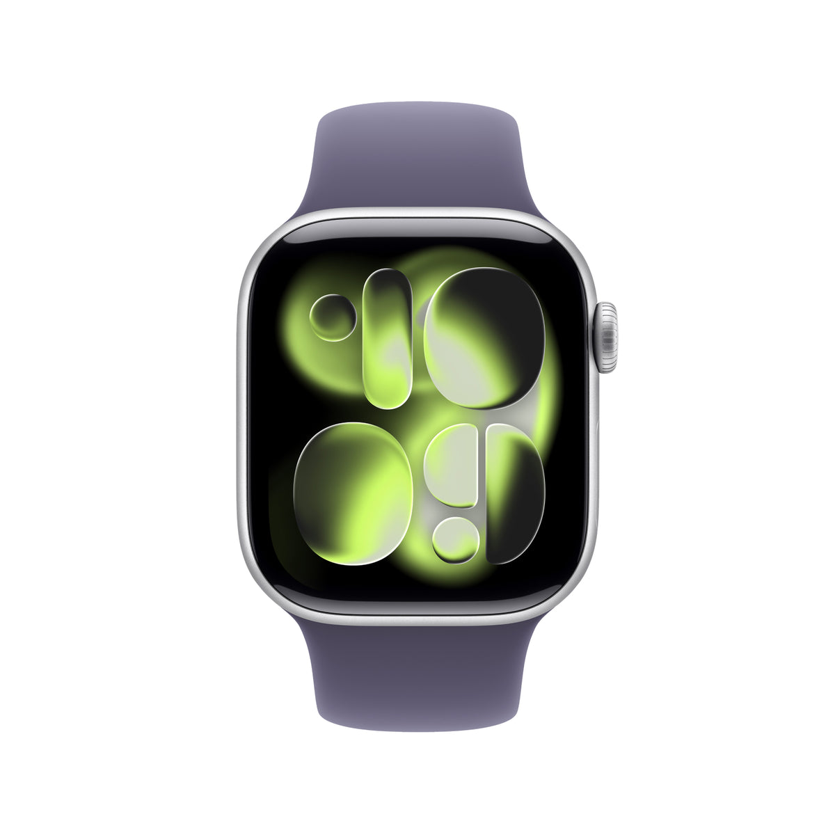 Apple Watch Series 11 GPS 46mm Silver Aluminium Case with Purple Fog Sport Band - S/M