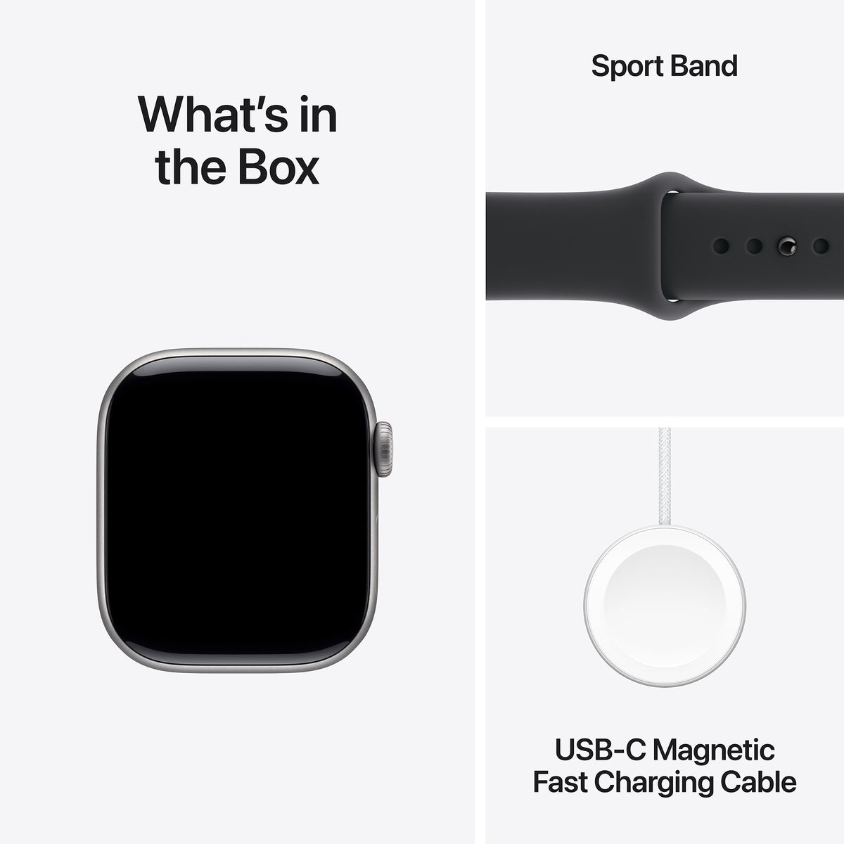 Apple Watch Series 11 GPS 46mm Space Grey Aluminium Case with Black Sport Band - M/L