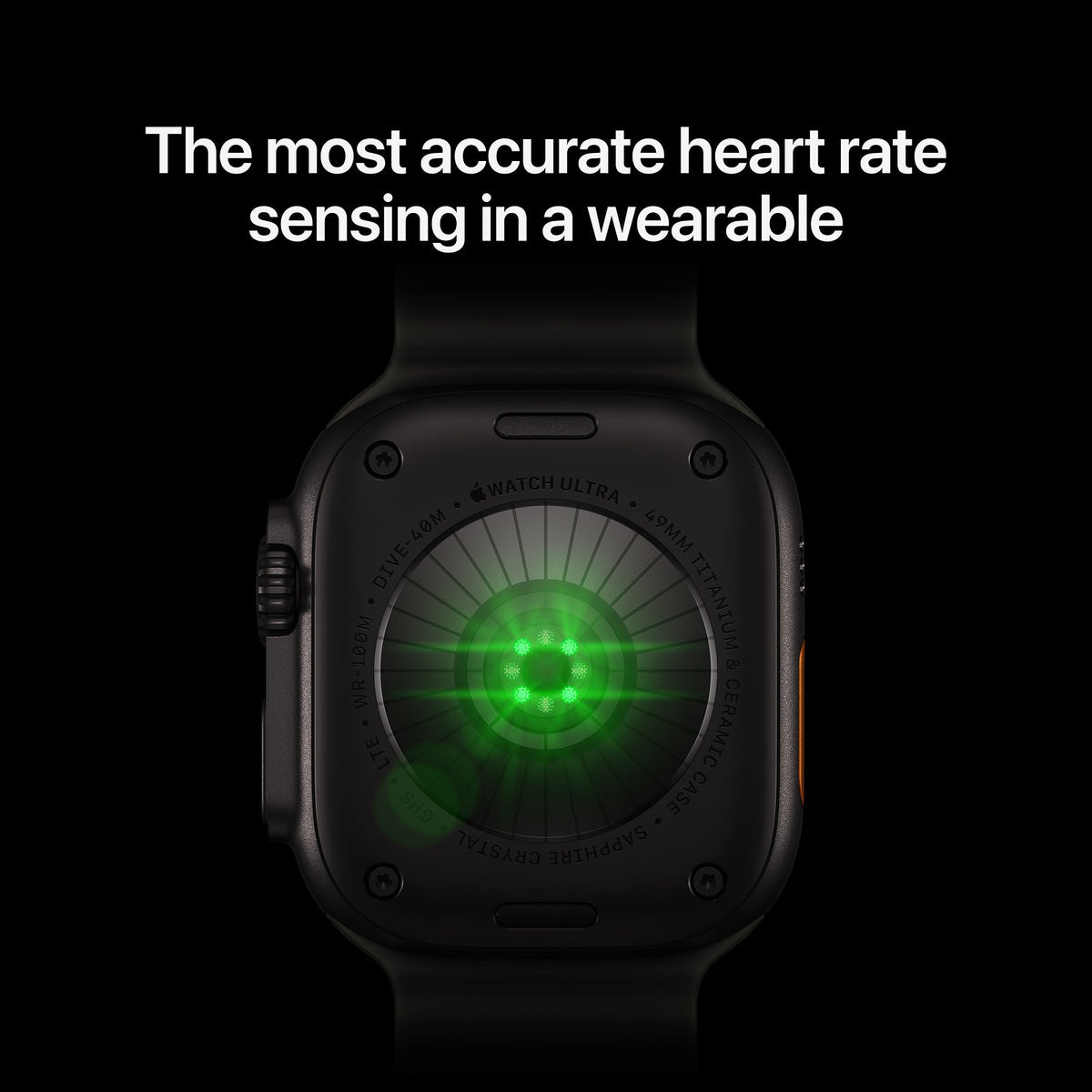 Apple Watch Ultra 4 GPS + Cellular 49mm Black Titanium Case with Translucent Black Ocean Band