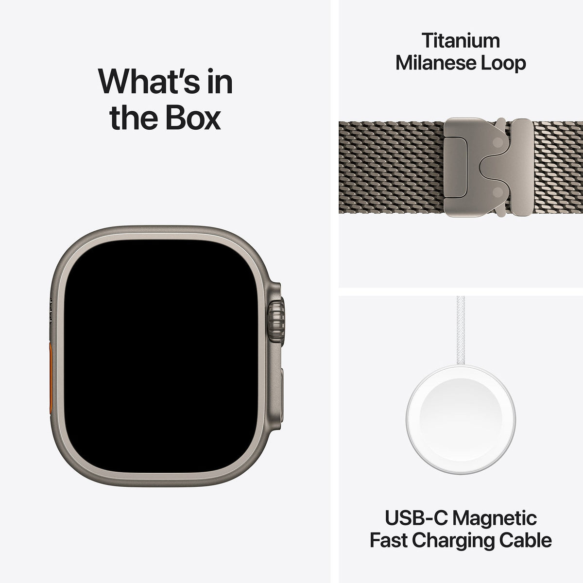 Apple Watch Ultra 4 GPS + Cellular 49mm Black Titanium Case with Black Titanium Milanese Loop - M