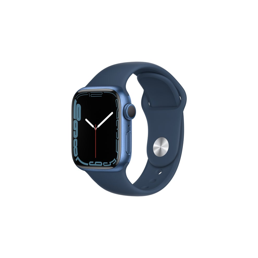 Apple Watch Series 7 GPS 41mm Blue Aluminium Case with Abyss Blue Sport Band - Regular - iStore Botswana Online