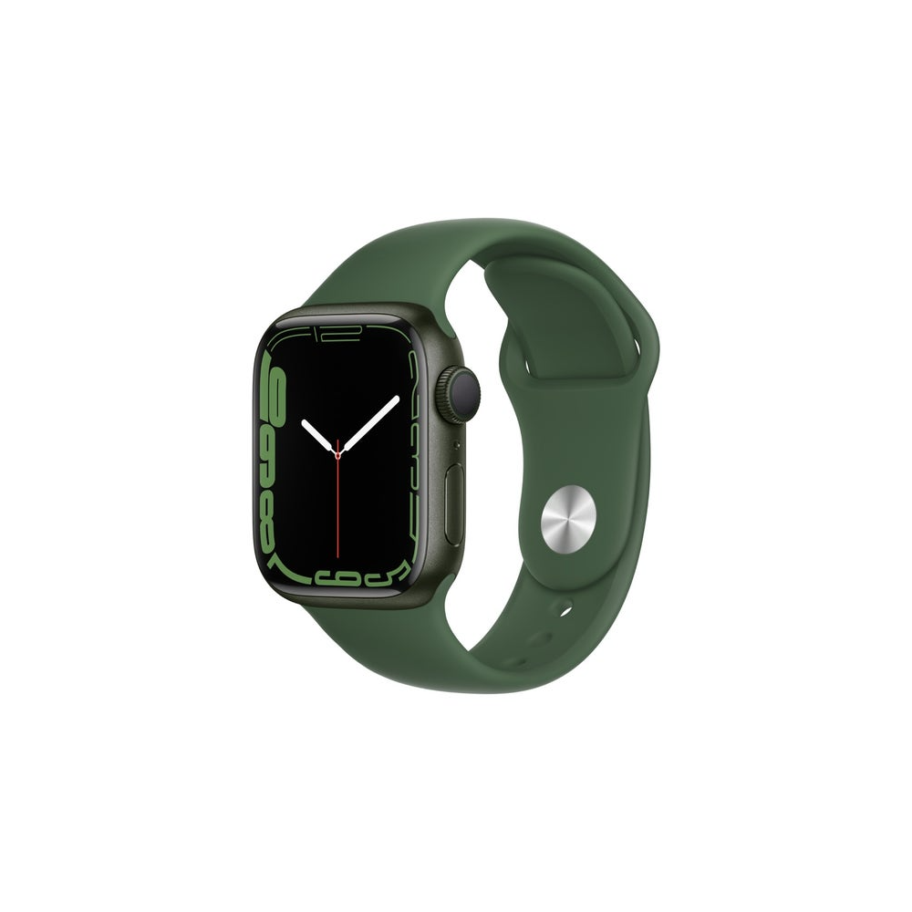Apple Watch Series 7 GPS 41mm Green Aluminium Case with Clover Sport Band - Regular - iStore Botswana Online