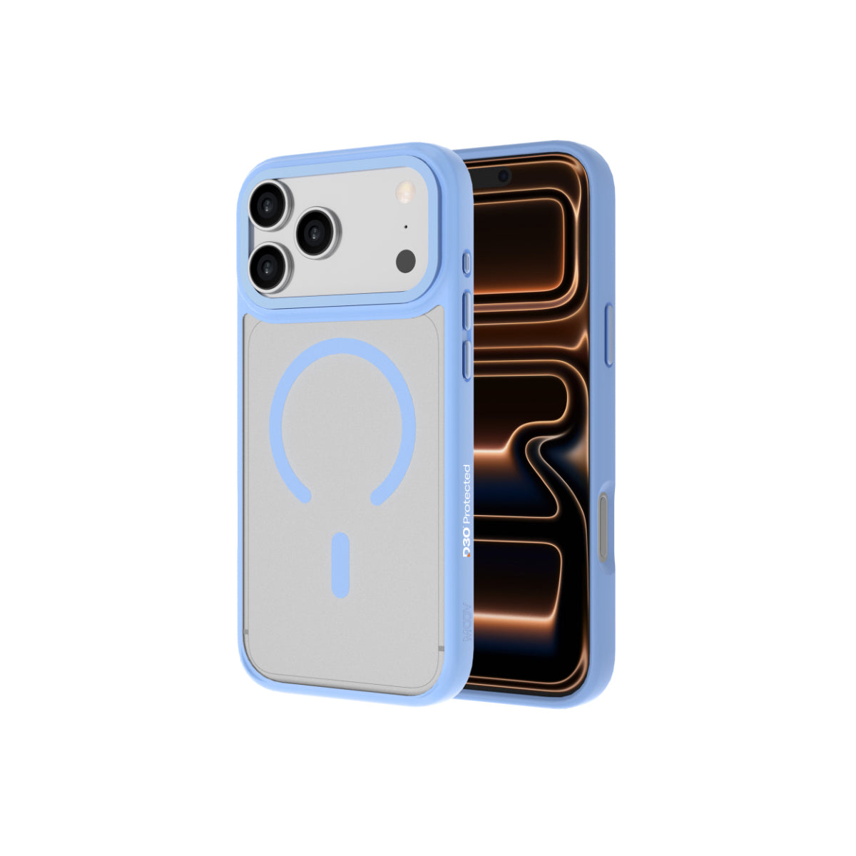 Moov Luxe Edge Case with MagSafe for iPhone 18 Pro / iPhone 17 Pro - Light Blue