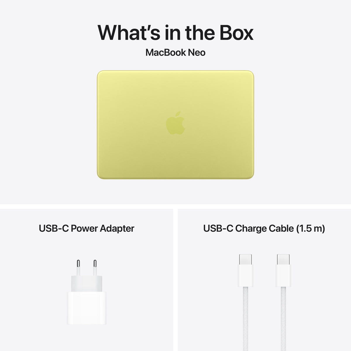 13-inch MacBook NEO: Apple A18 Pro chip with 6‑CORE CPU and 5‑CORE GPU, 8GB, 256GB SSD - Citrus