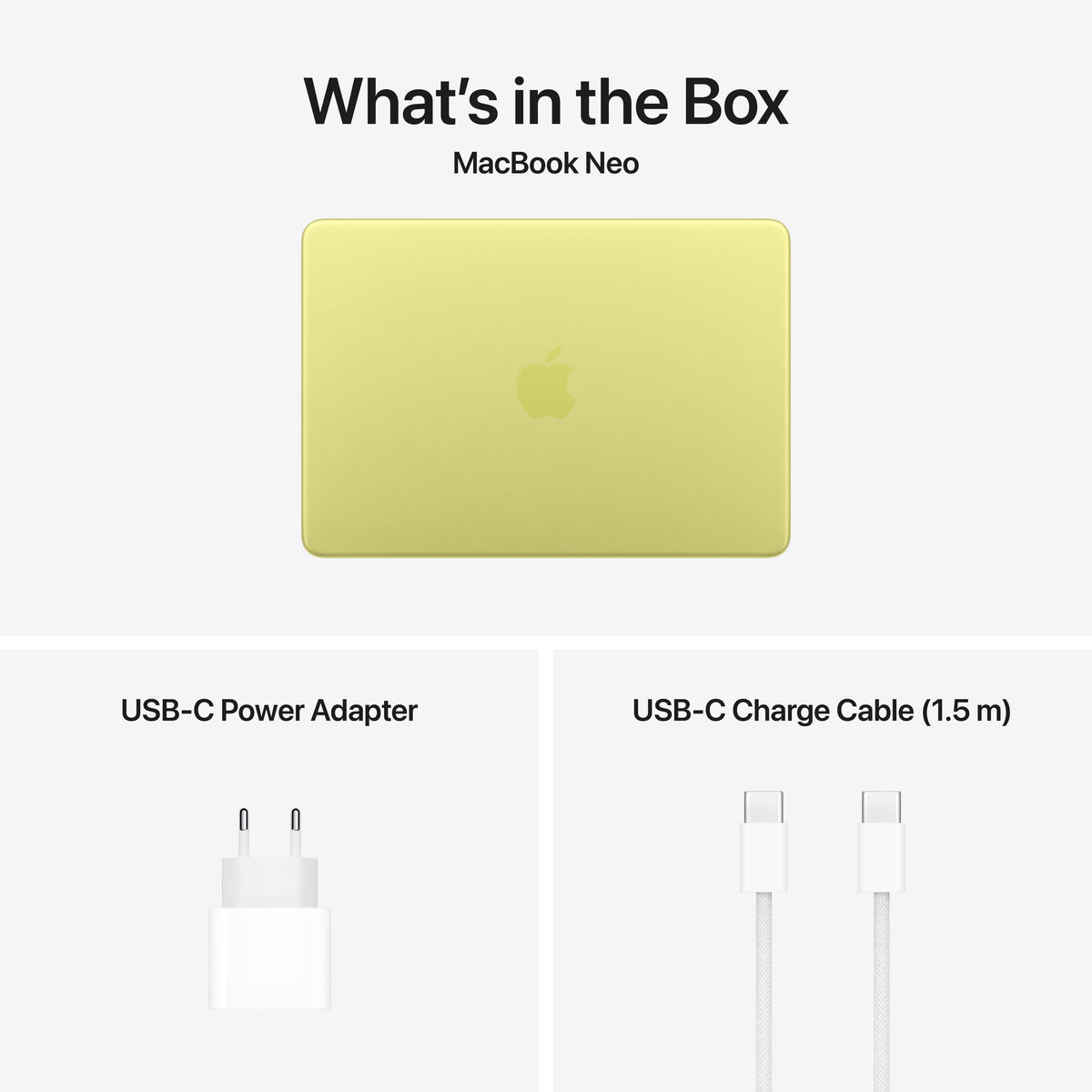 13-inch MacBook NEO: Apple A18 Pro chip with 6‑CORE CPUand 5‑CORE GPU, 8GB, 512GB SSD, Touch ID - Citrus