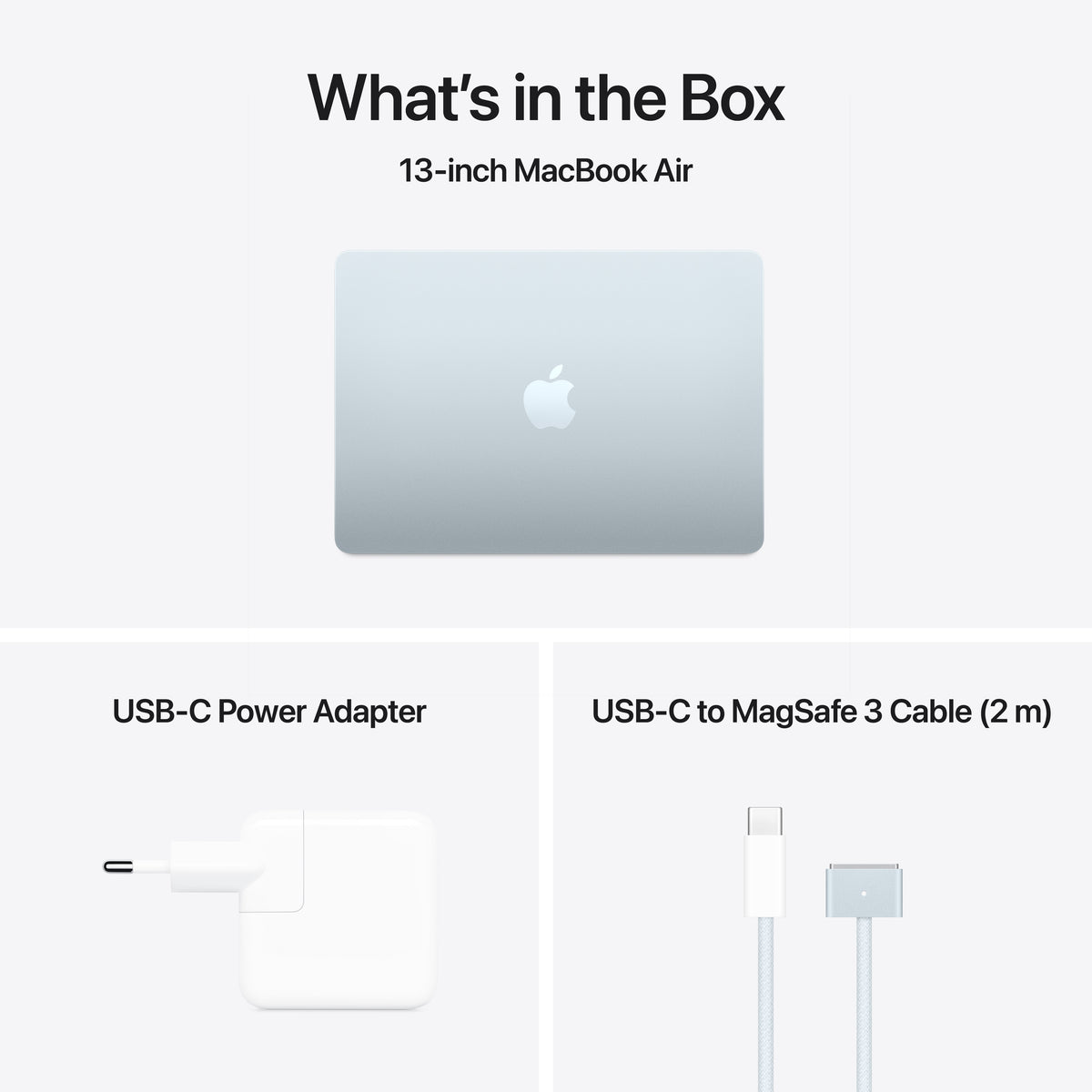 13-Inch MacBook Air: Apple M4 Chip with 10-Core CPU and 10-Core GPU, 16GB, 512GB SSD - Sky Blue