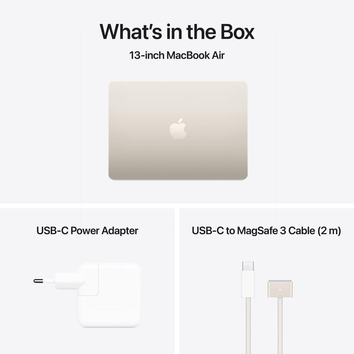 13-Inch MacBook Air: Apple M4 Chip with 10-Core CPU and 8-Core GPU, 16GB, 256GB SSD - Starlight