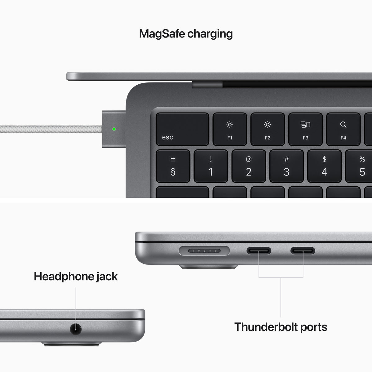 13-inch MacBook Air: Apple M2 chip with 8-core CPU and 8-core GPU, 16GB, 256GB - Space Grey