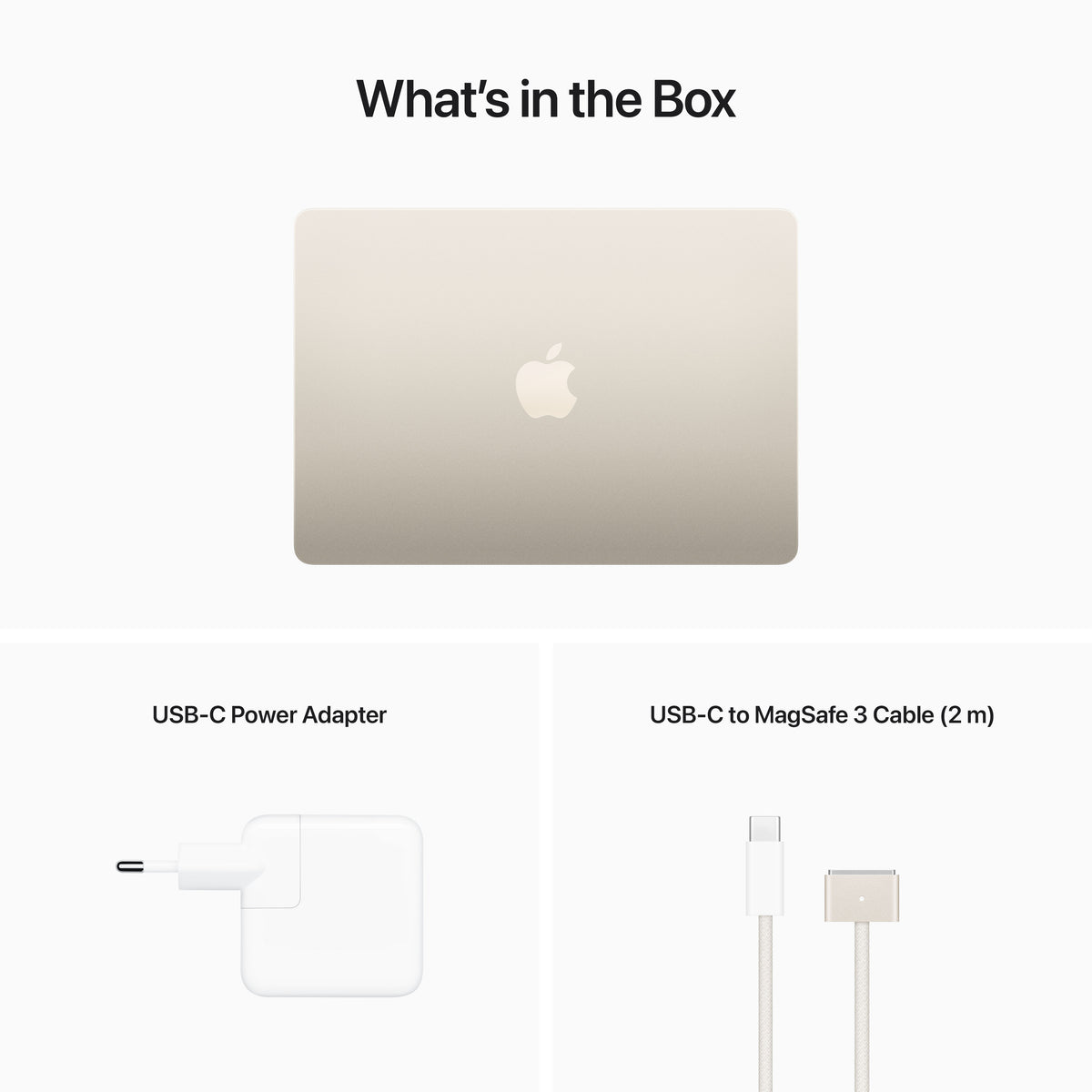 13-inch MacBook Air: Apple M2 chip with 8-core CPU and 8-core GPU, 16GB, 256GB - Starlight