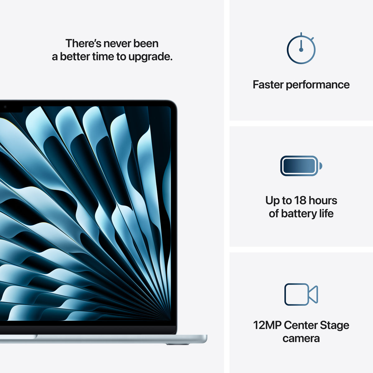 15-Inch MacBook Air: Apple M4 Chip with 10-Core CPU and 10-Core GPU, 16GB, 512GB SSD - Sky Blue